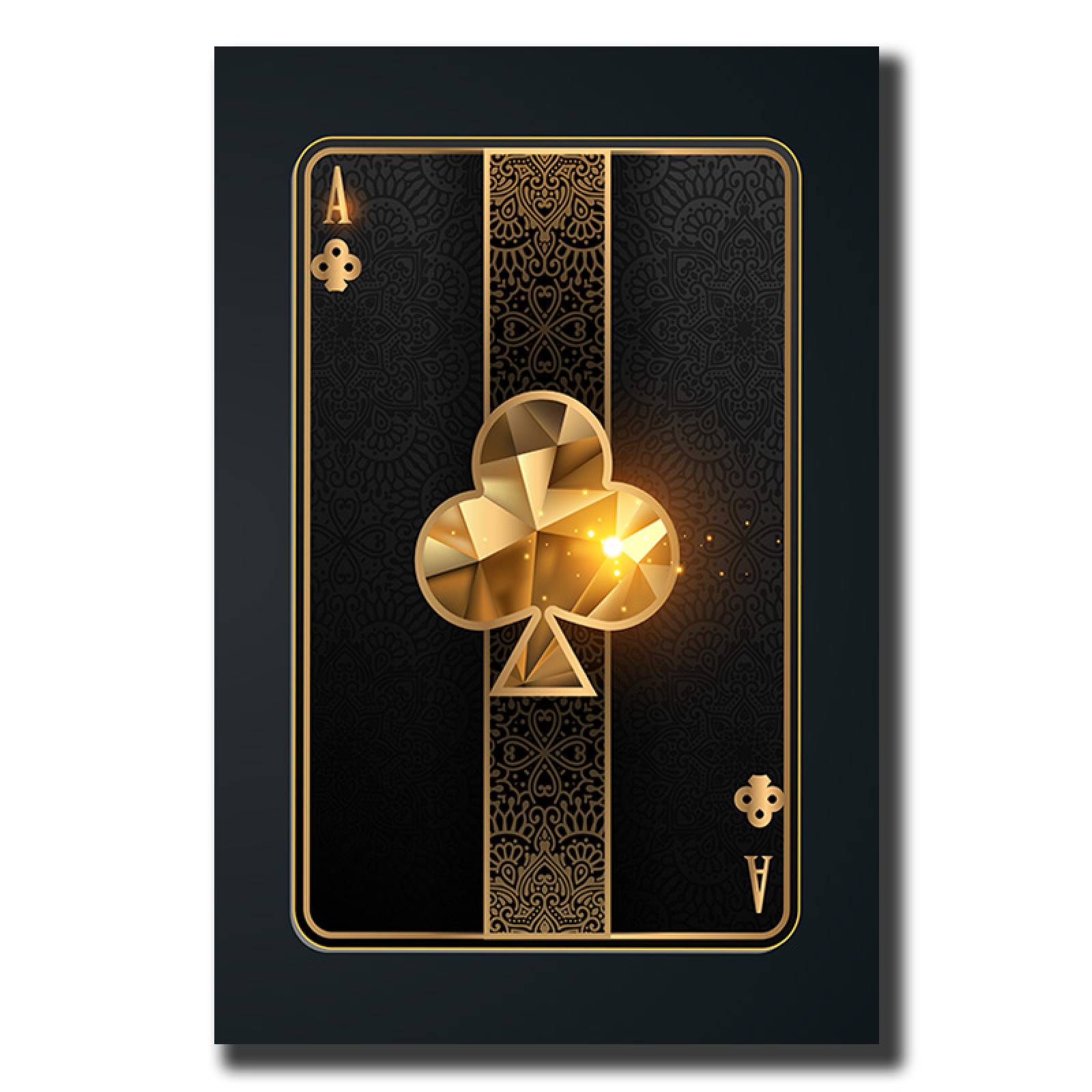 Cuadro Decorativo As de Trebol Dorado de 60 X 90 cm