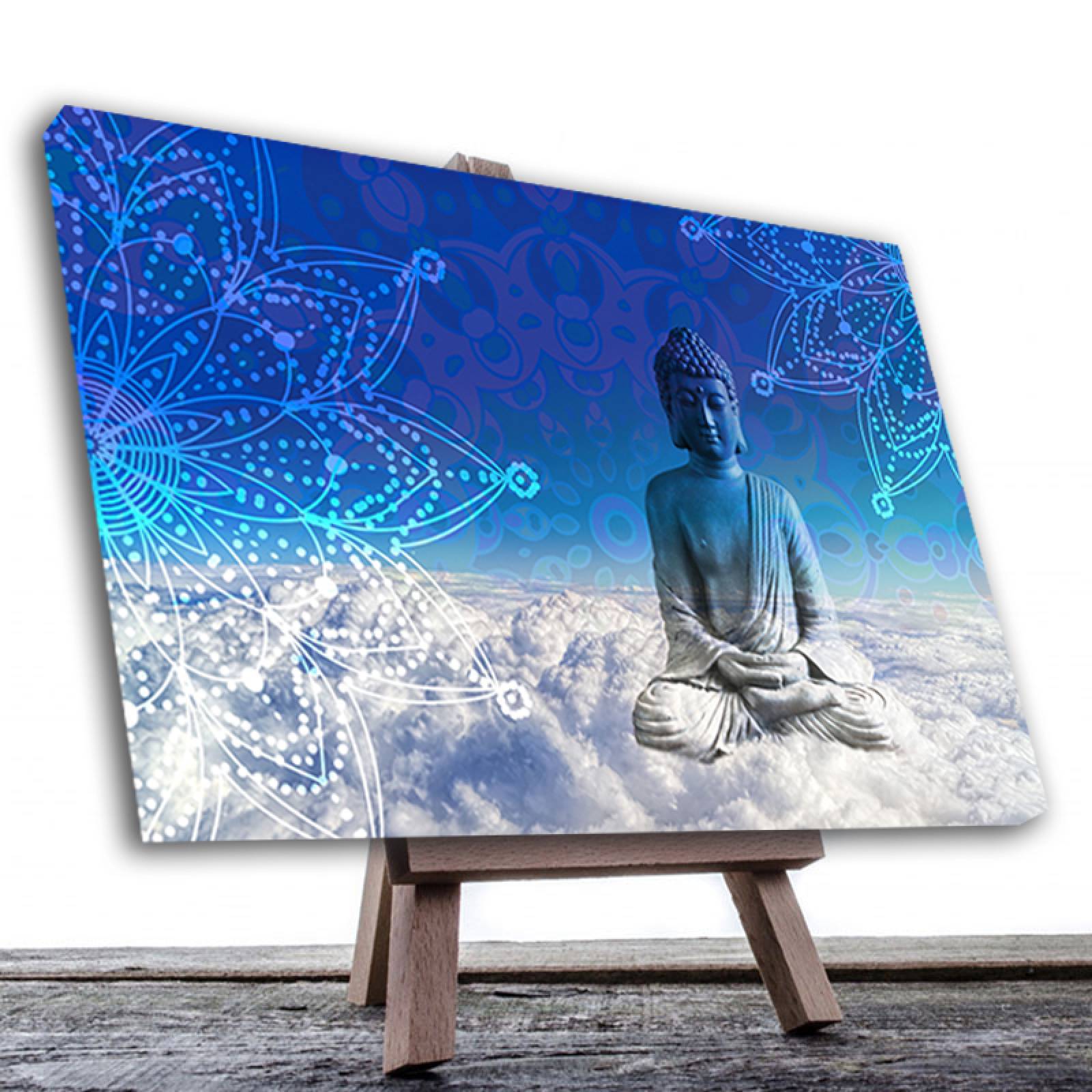 Cuadro Decorativo Holístico de chakras meditación o budismo 120 X 80 cm #9.