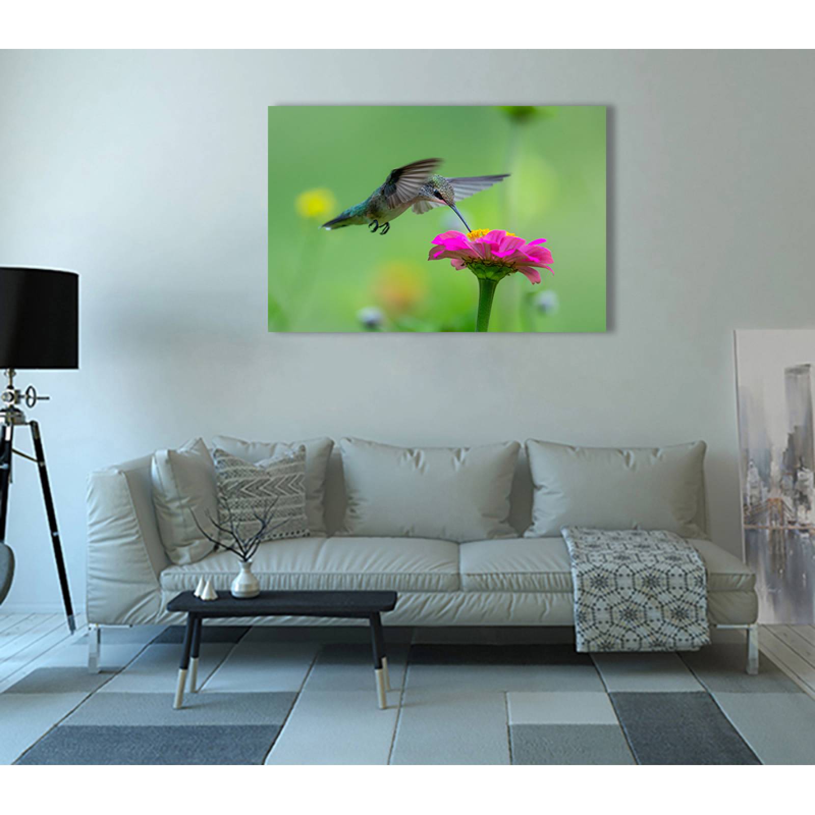 Cuadro Decorativo Canvas Ave Colibrí 90 X 60 cm  #22.