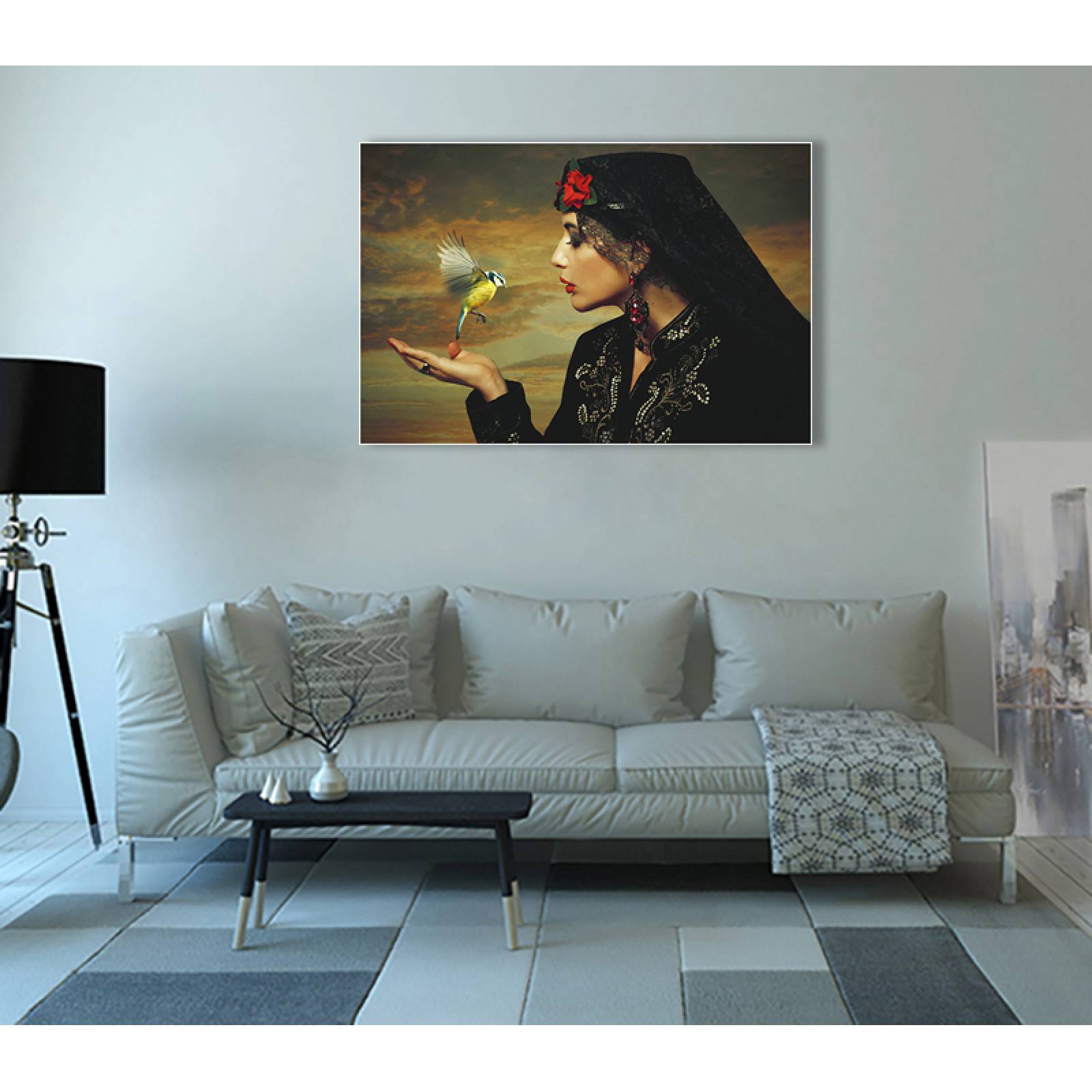 Cuadro Decorativo Canvas Ave Colibrí  60 X 40 cm #23