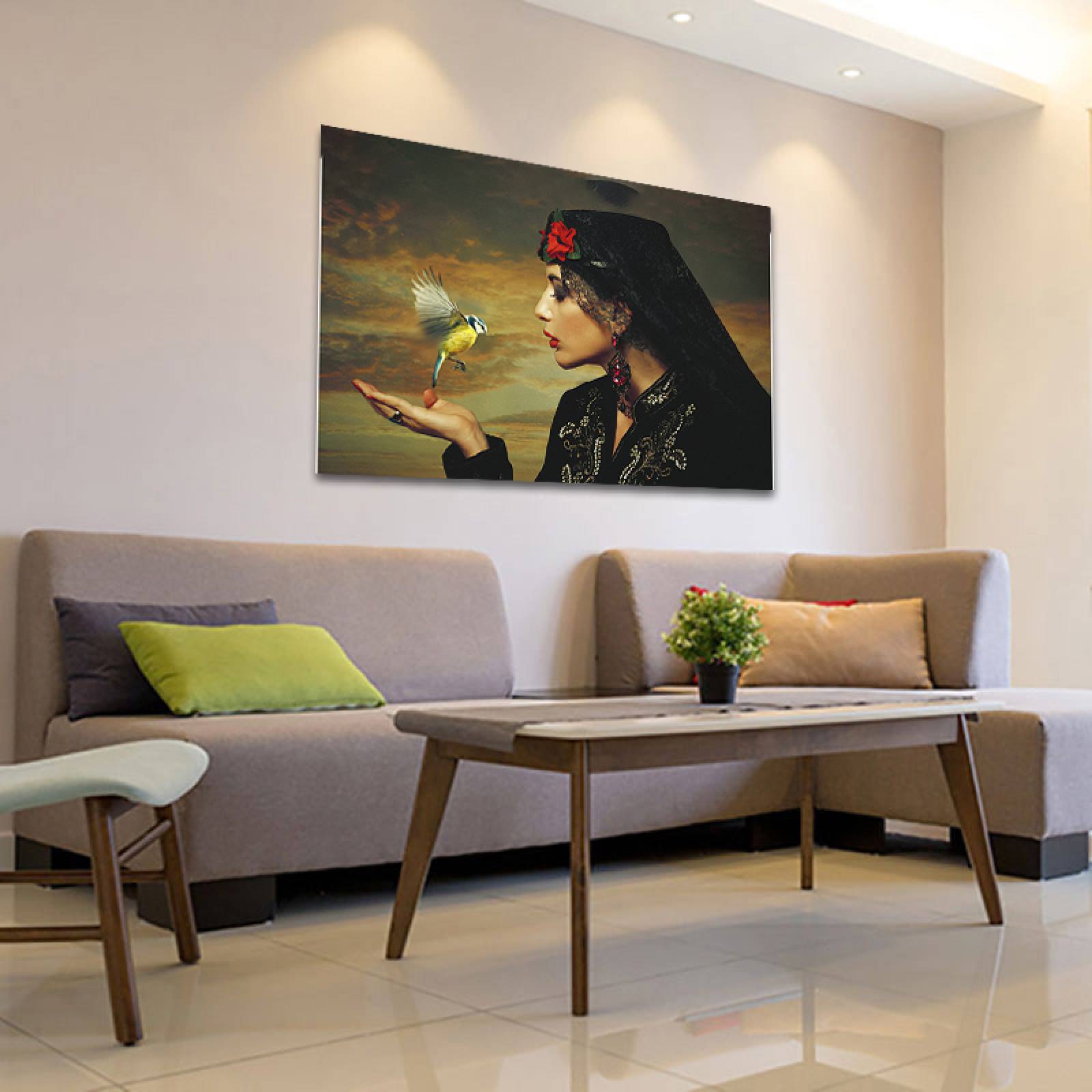 Cuadro Decorativo Canvas Ave Colibrí  60 X 40 cm #23