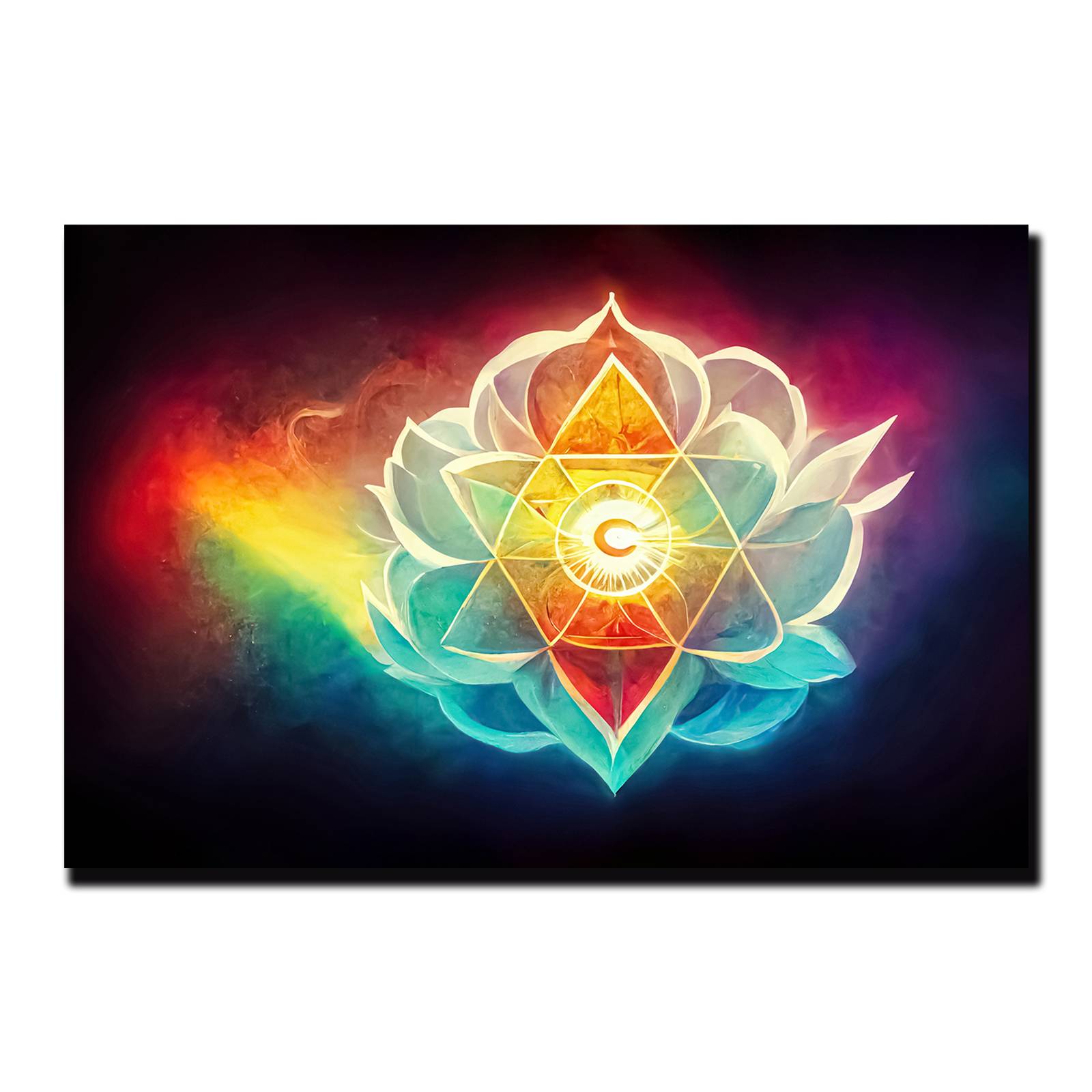 Cuadro Decorativo Holistico Mandala y Chkras 90 X 60.