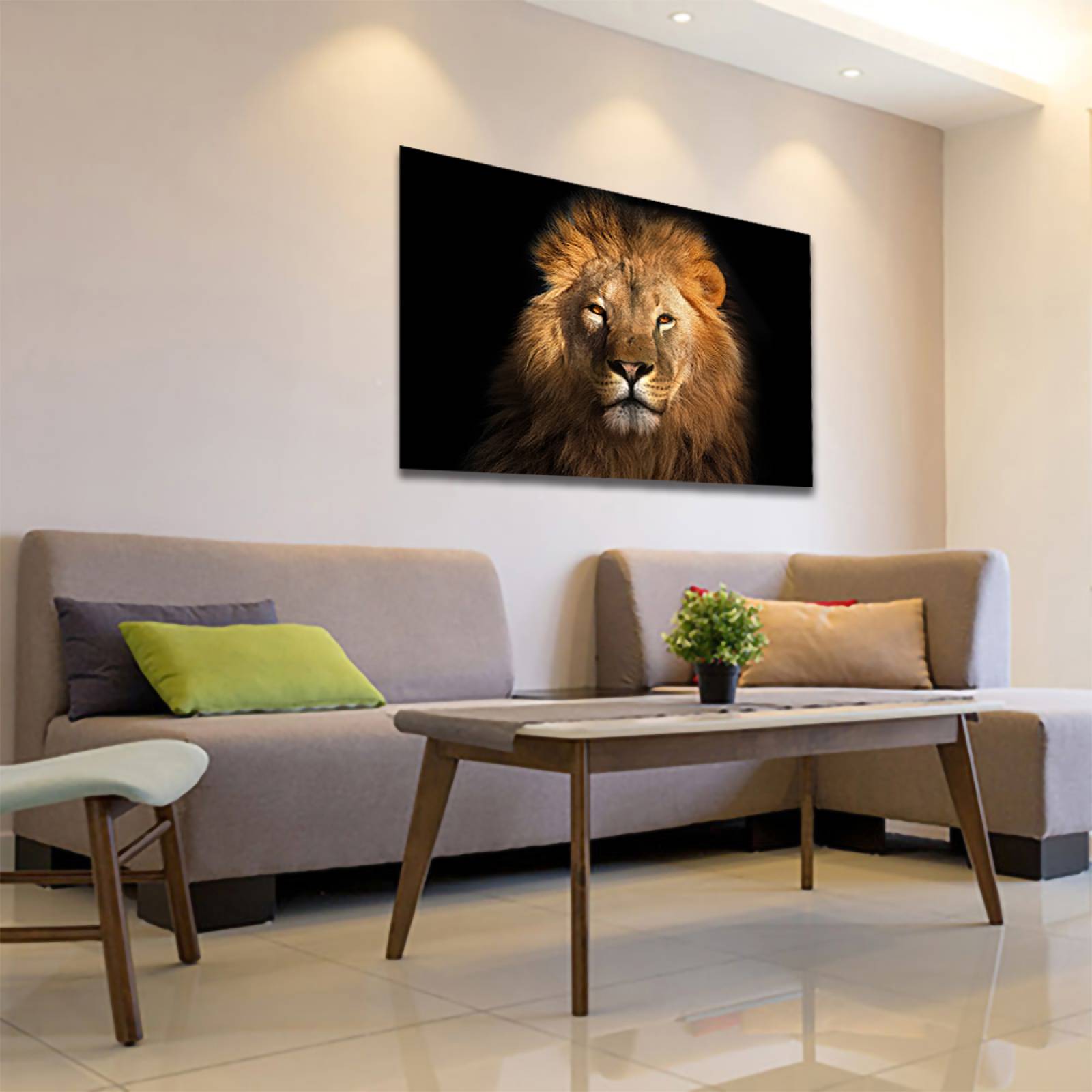 Cuadro Decorativo Cara de Leon # 1 45 X 30