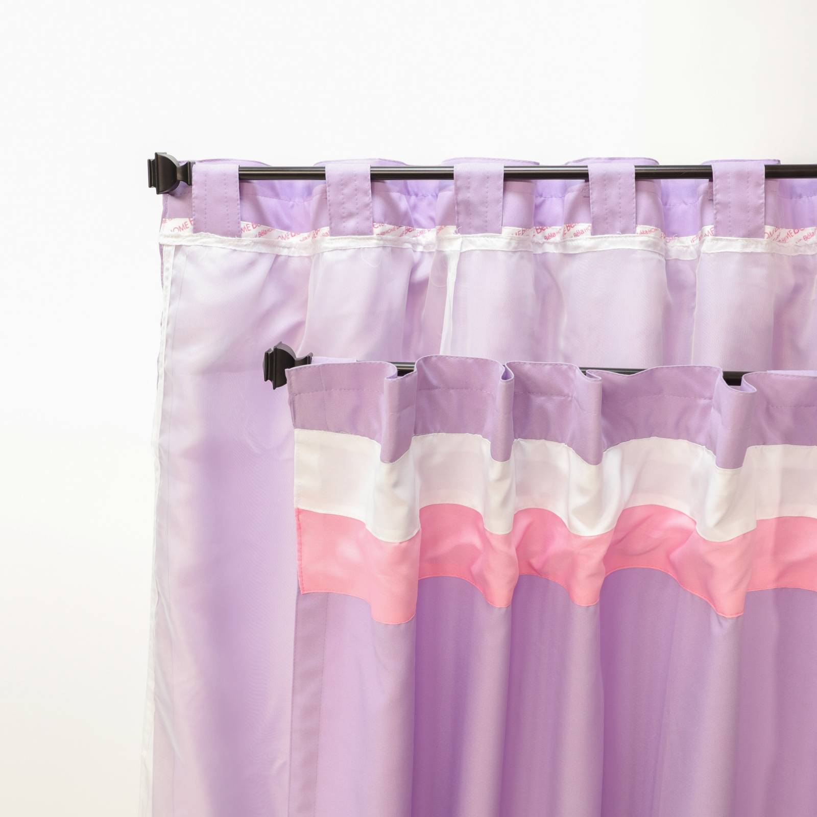 Bela Juego de Cortinas 4 Piezas Fiore 2m Alto x 280 Ancho (Lila)