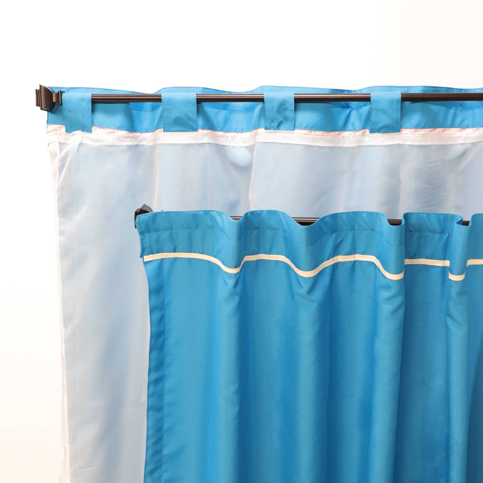 Bela Juego de Cortinas 4 Piezas Fiore 1.50 m Alto x 280 Ancho (Azul Turquesa)
