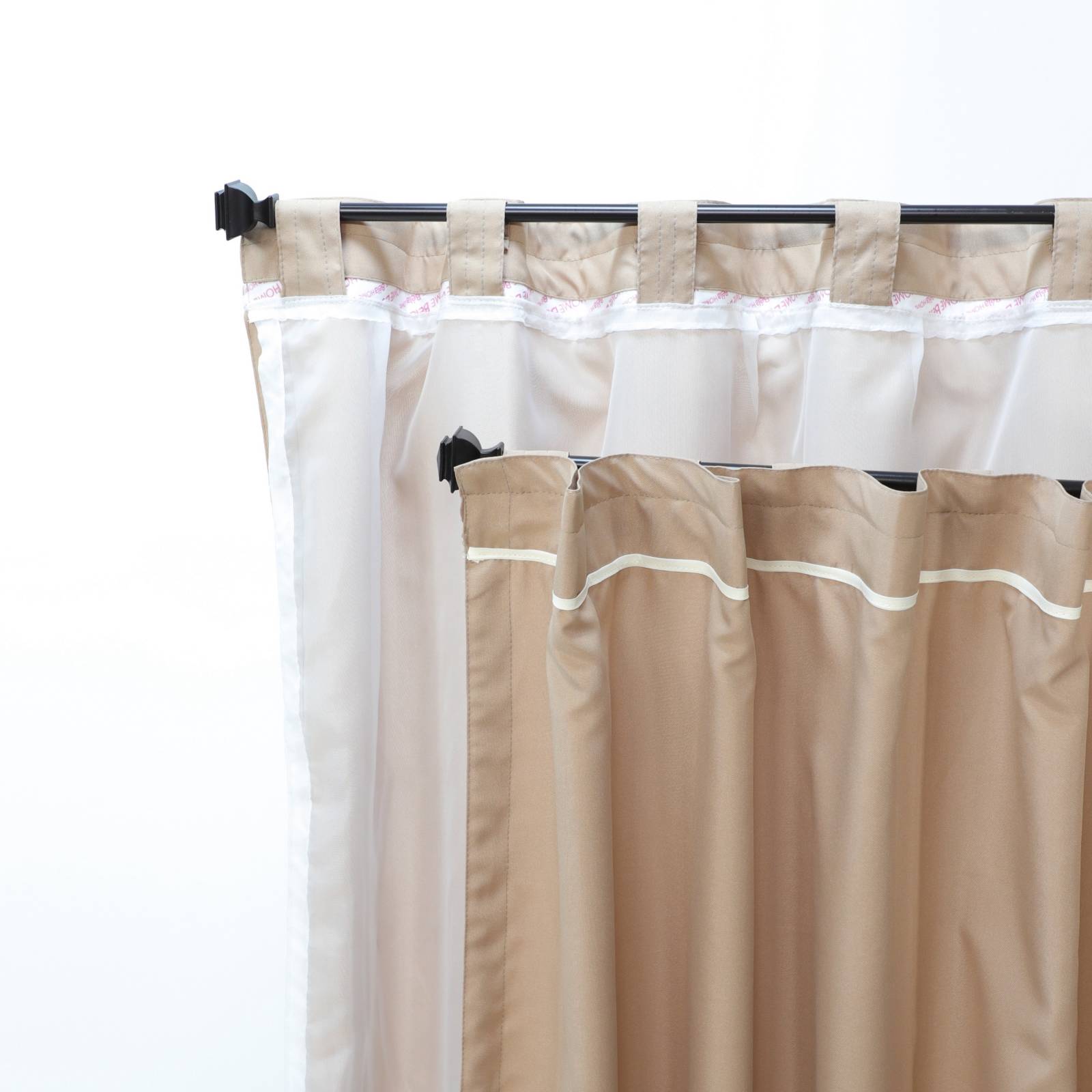 Bela Juego de Cortinas 4 Piezas Fiore 1.50 m Alto x 280 Ancho (Arena)