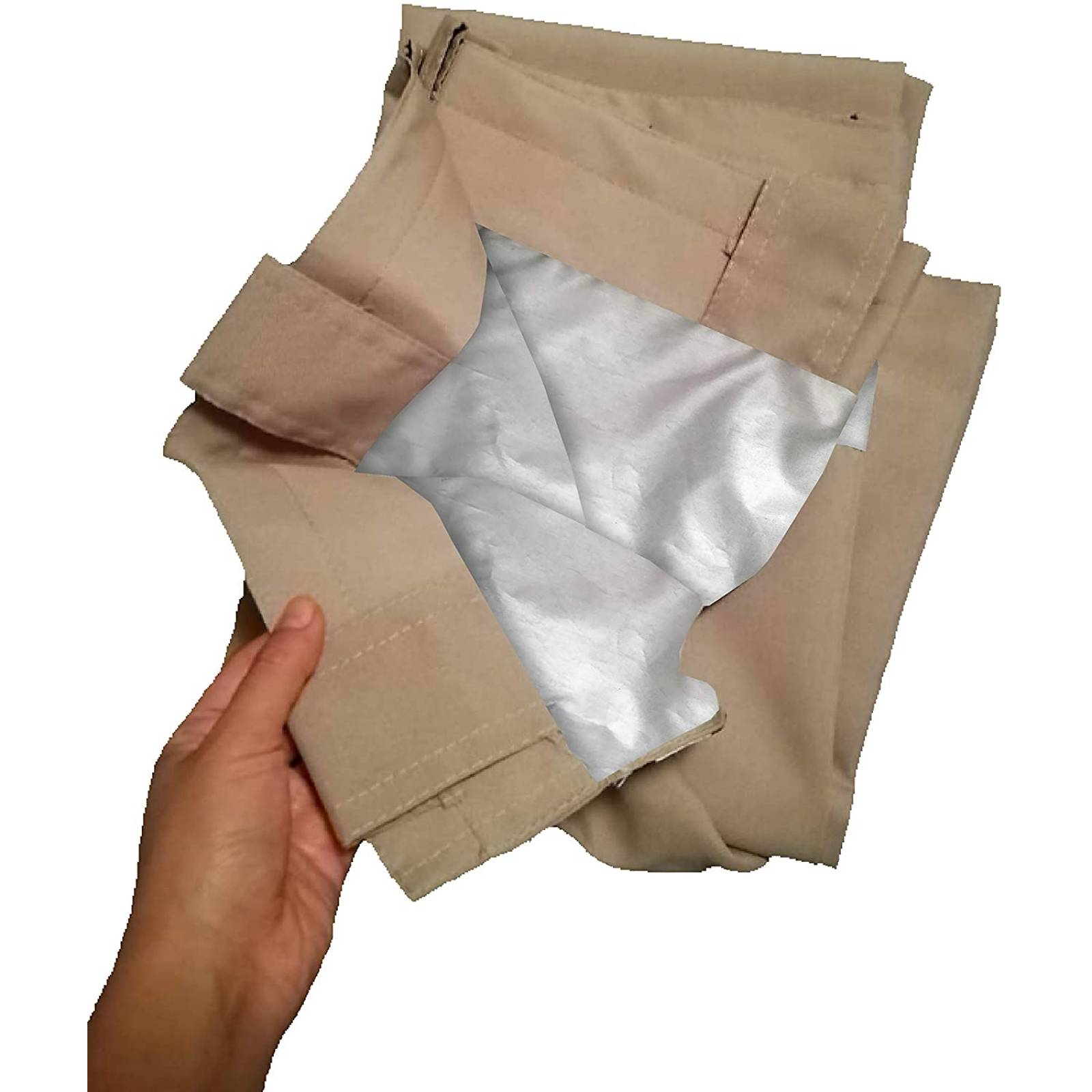Bela 2 Cortinas Reflex + 1 Velo, 70% Opacas, 2.30Alto x 2.80Ancho (Arena)