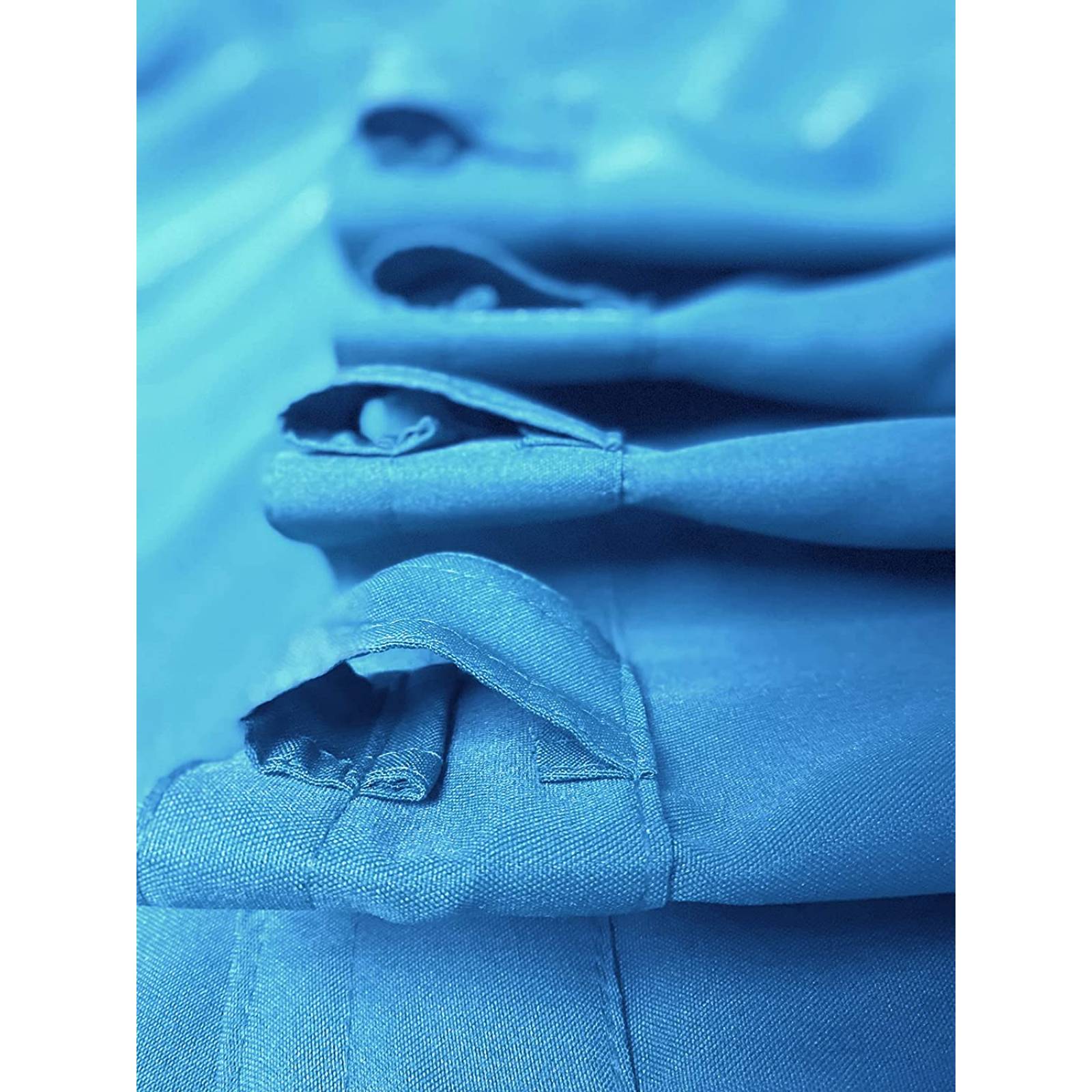 BÉLA Juego Cortinas Aura 1.80m Alto x 2.70m Ancho Color Azul Turquesa