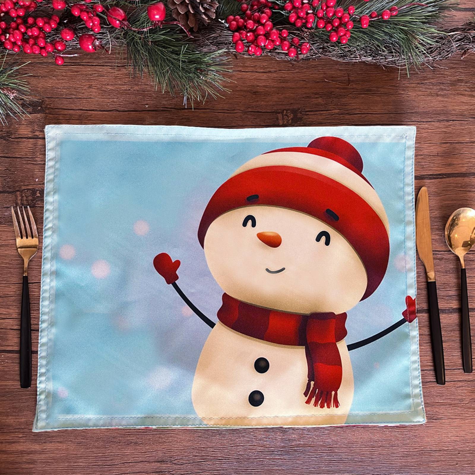 Set De 6 Individuales Béla Navideños 45cm X 35cm Santa Claus