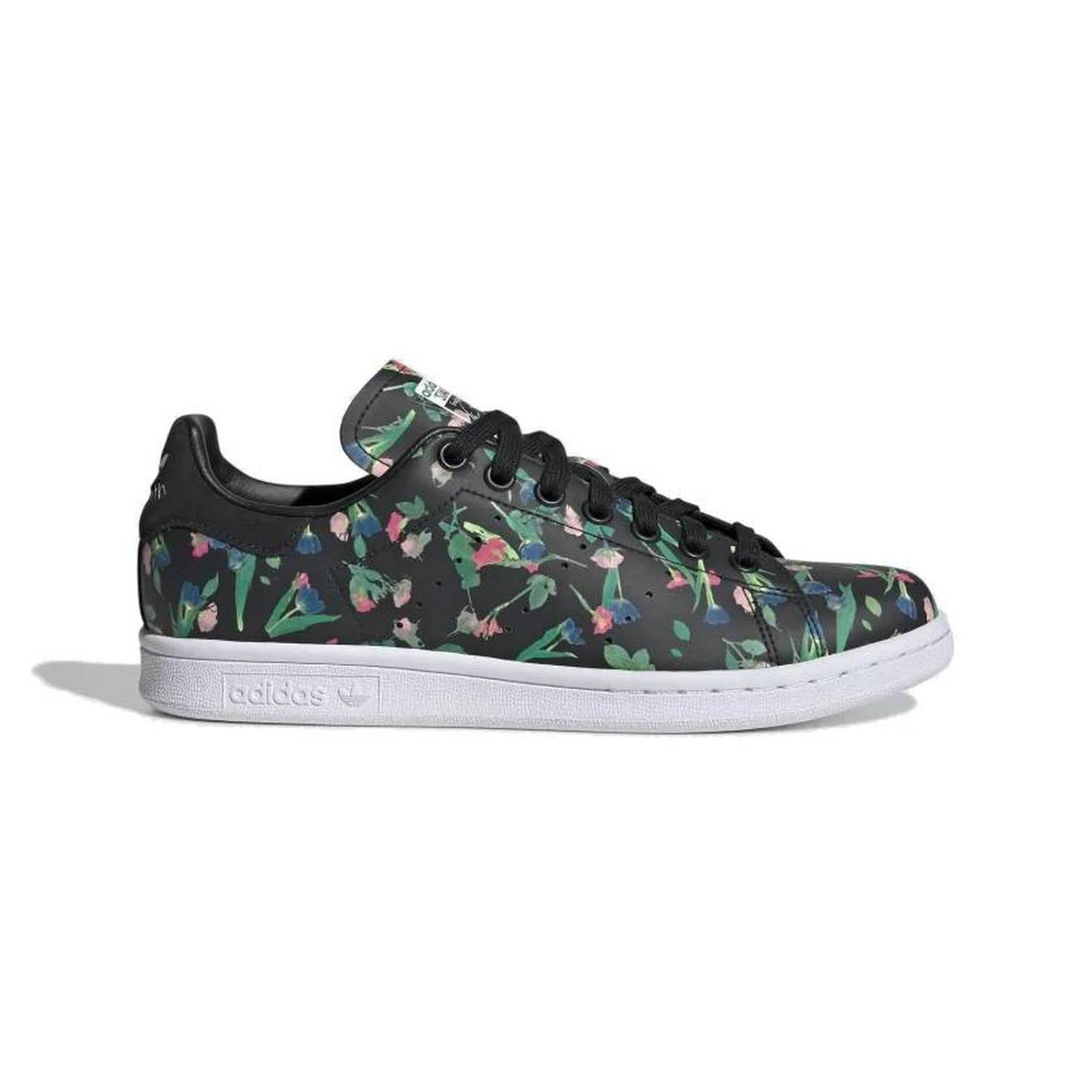 Tenis Adidas Stan Smith Ngero Mujer Flores 