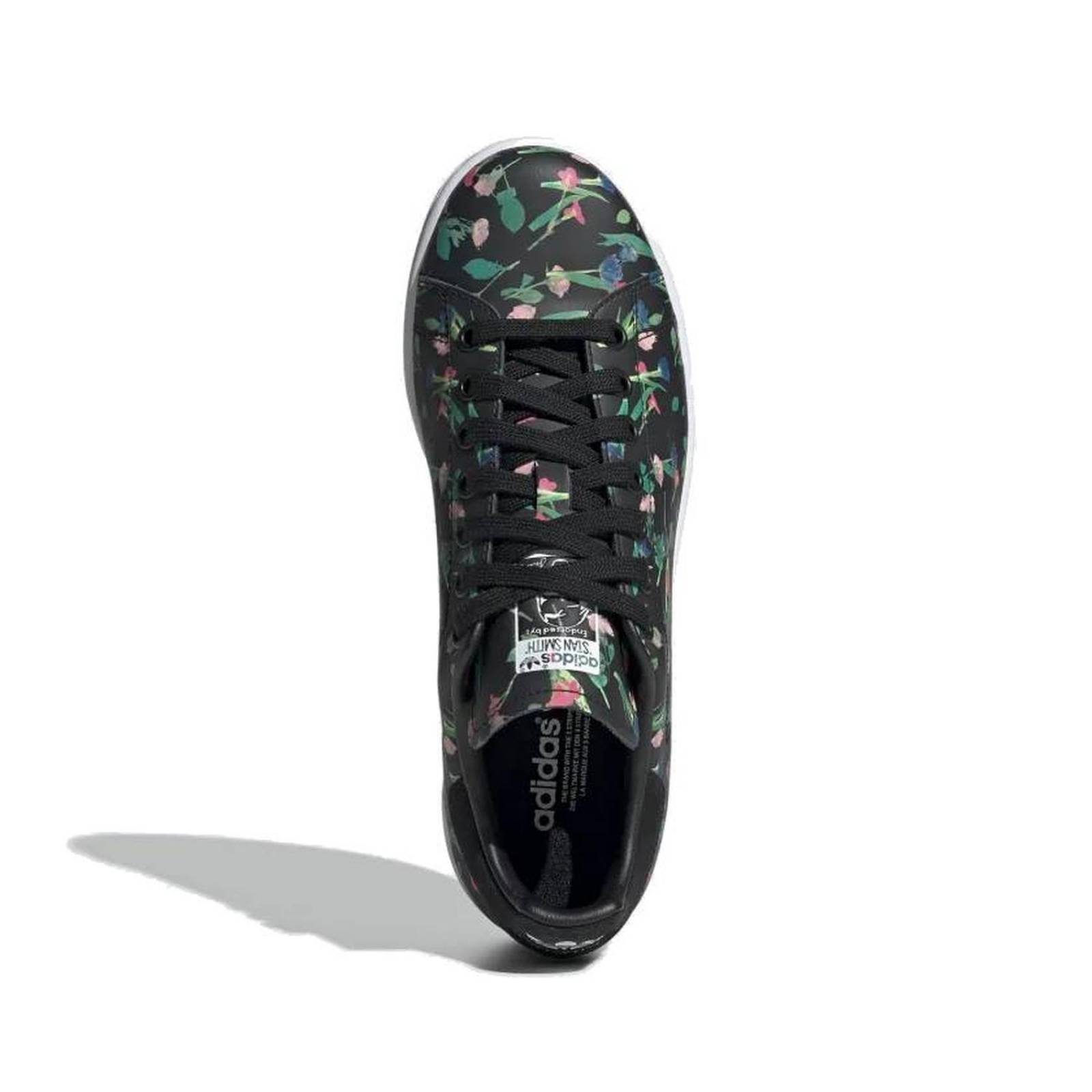 Tenis Adidas Stan Smith Ngero Mujer Flores 