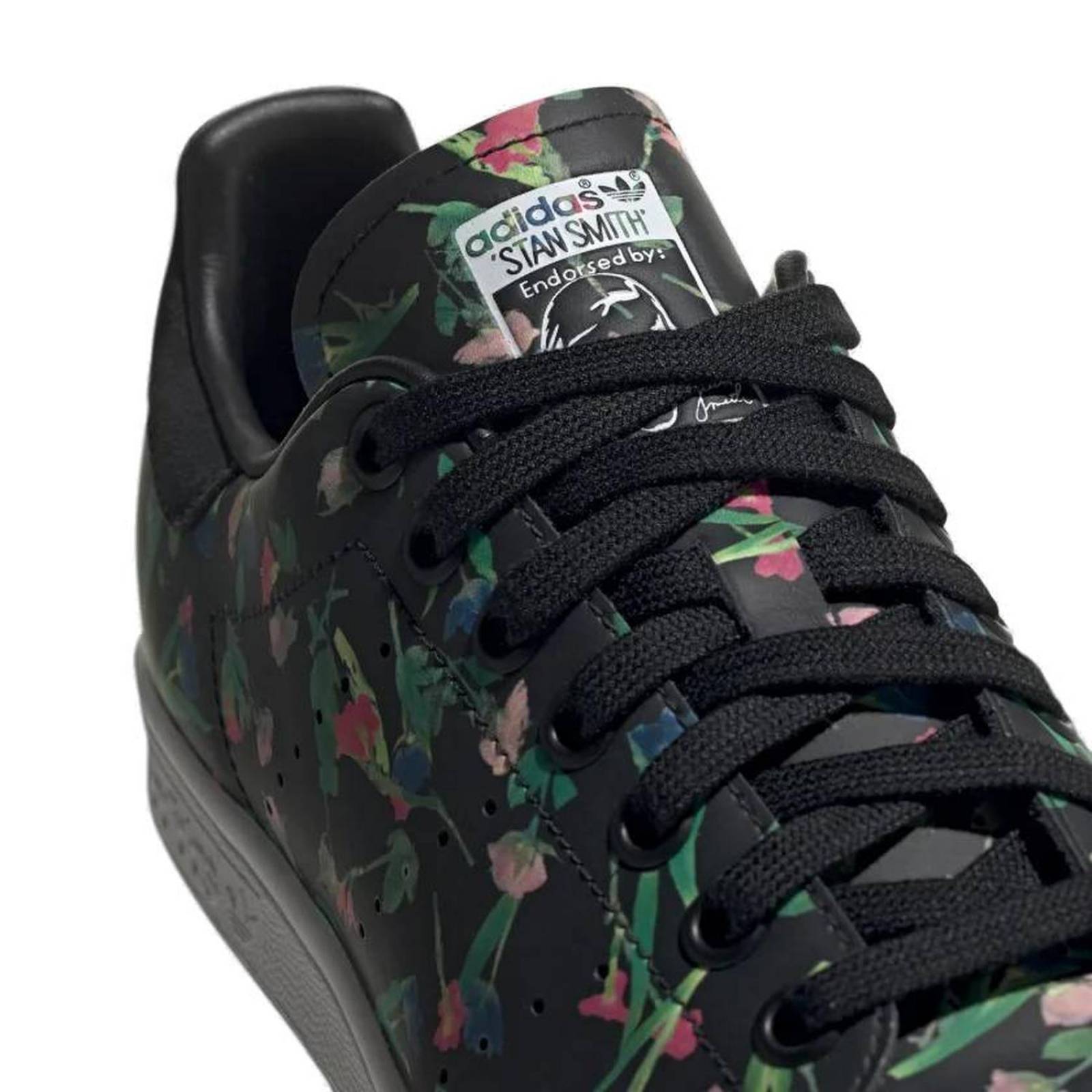 Tenis Adidas Stan Smith Ngero Mujer Flores 