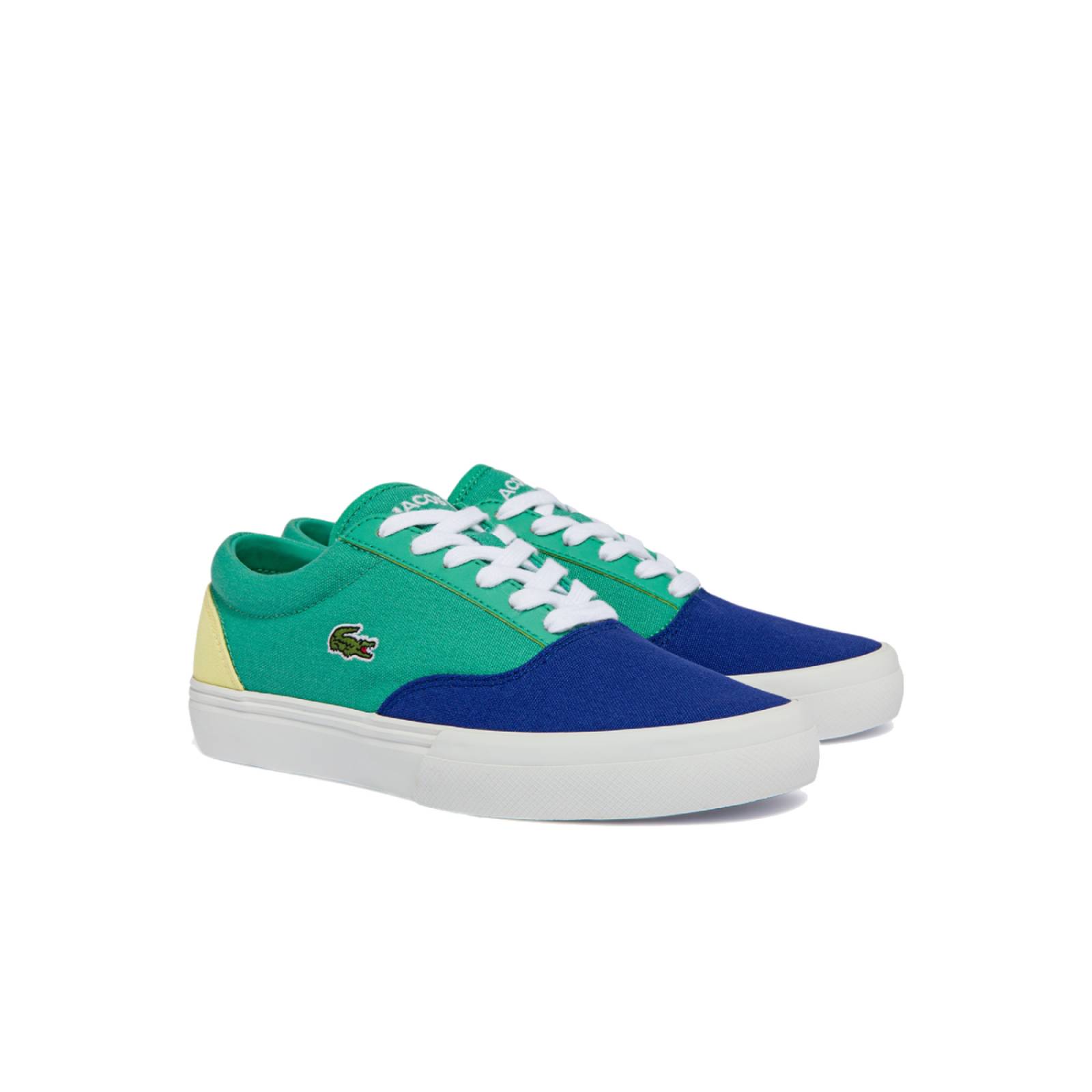 Tenis Lacoste Jump Server Canvas Mujer Azul Moda Comodos 