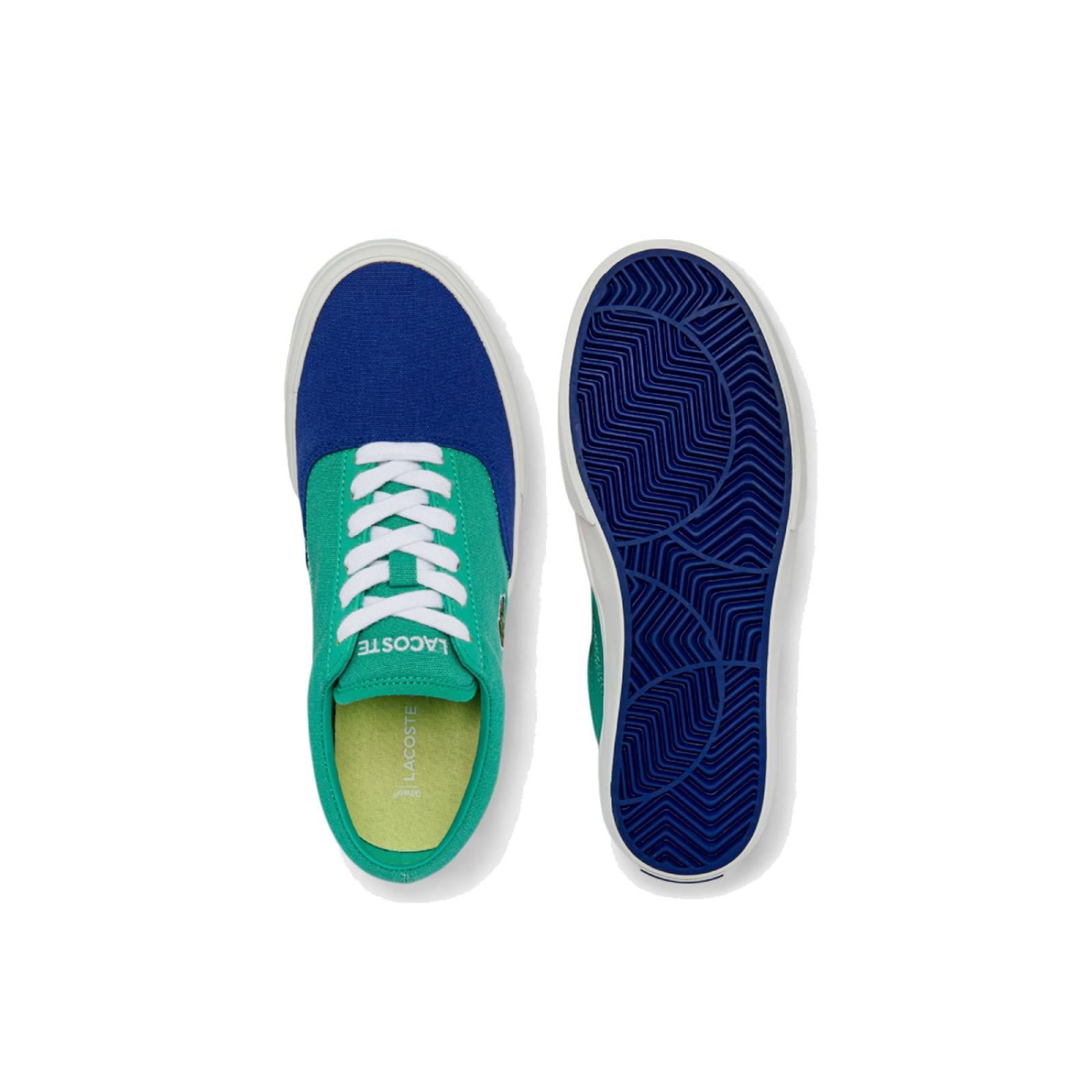 Tenis Lacoste Jump Server Canvas Mujer Azul Moda Comodos 