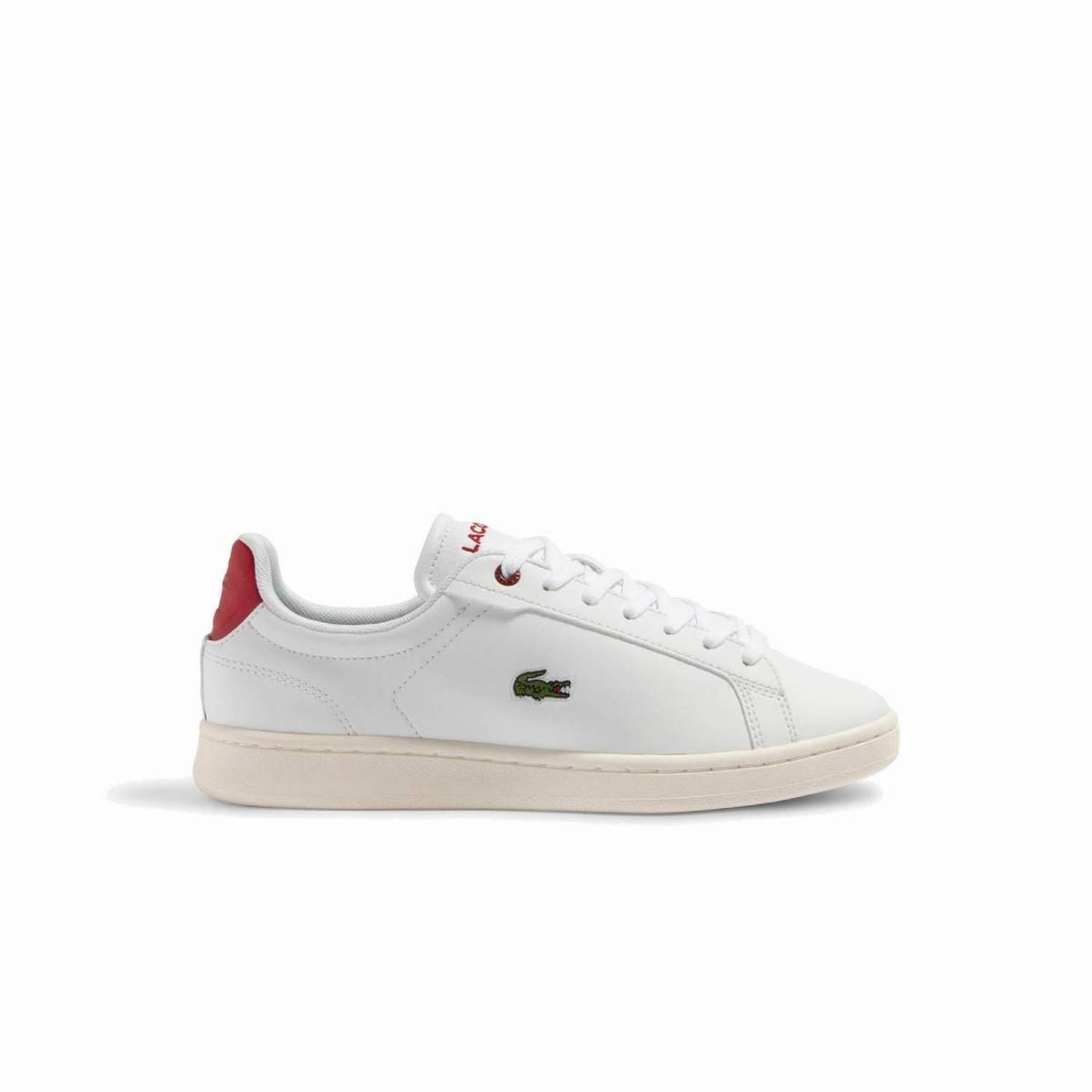 Tenis Lacoste Carnaby Evo Blnaco Mujer Moda Comodo 
