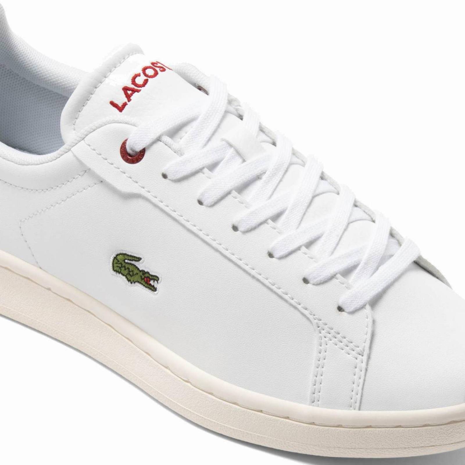 Tenis Lacoste Carnaby Evo Blnaco Mujer Moda Comodo 