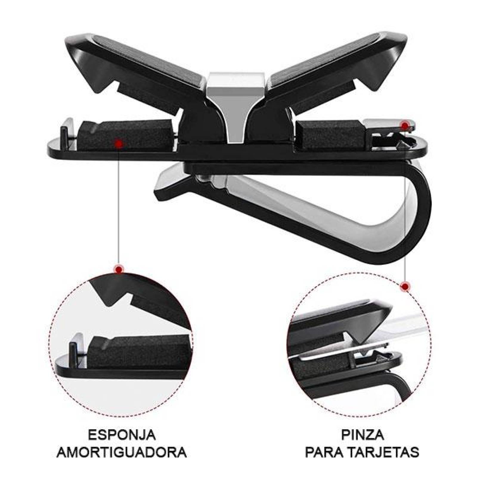 Porta Lentes para Auto, Soporte para Colgar Gafas, Clip, Negro 