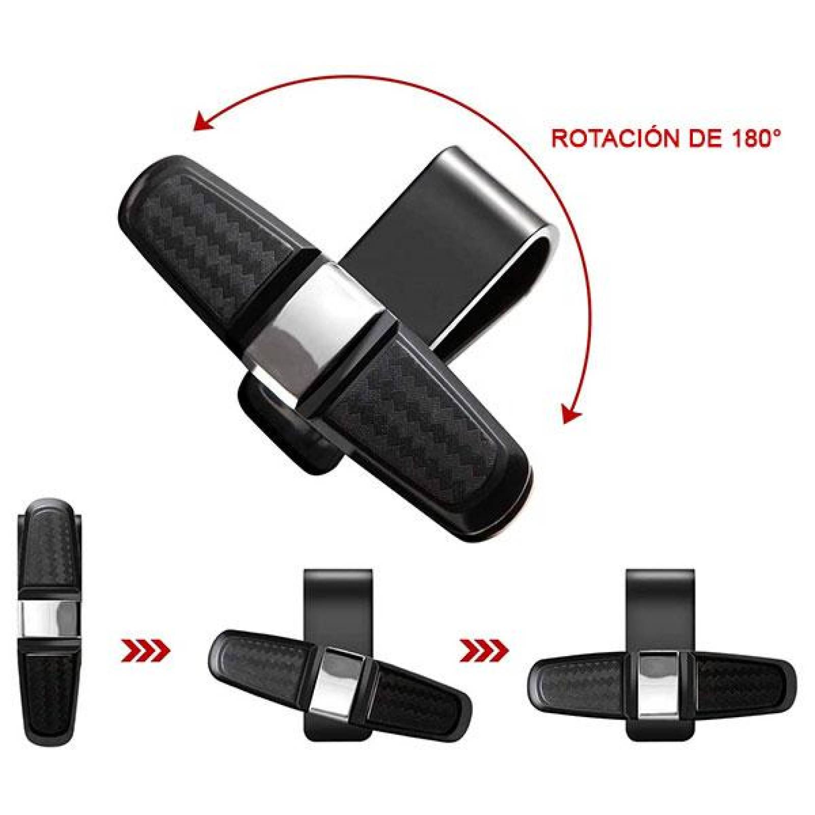 Porta Lentes para Auto, Soporte para Colgar Gafas, Clip, Negro 
