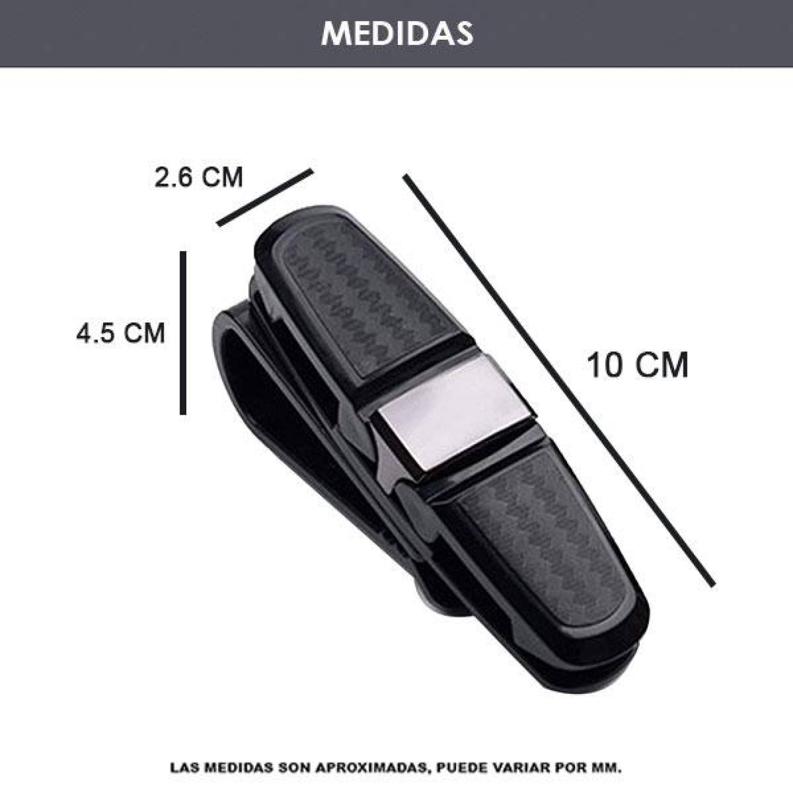 Porta Lentes para Auto, Soporte para Colgar Gafas, Clip, Negro 