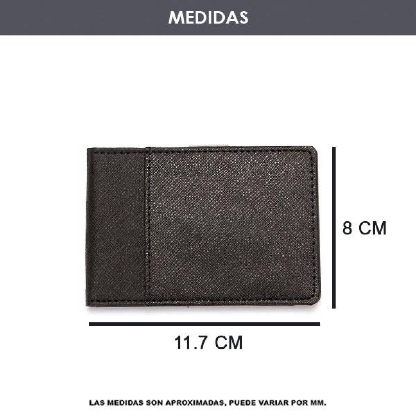 Cartera, Cuero sintético, Billetera, RFID, tipo Wallet o Tarjetero, Compacta, Negra 