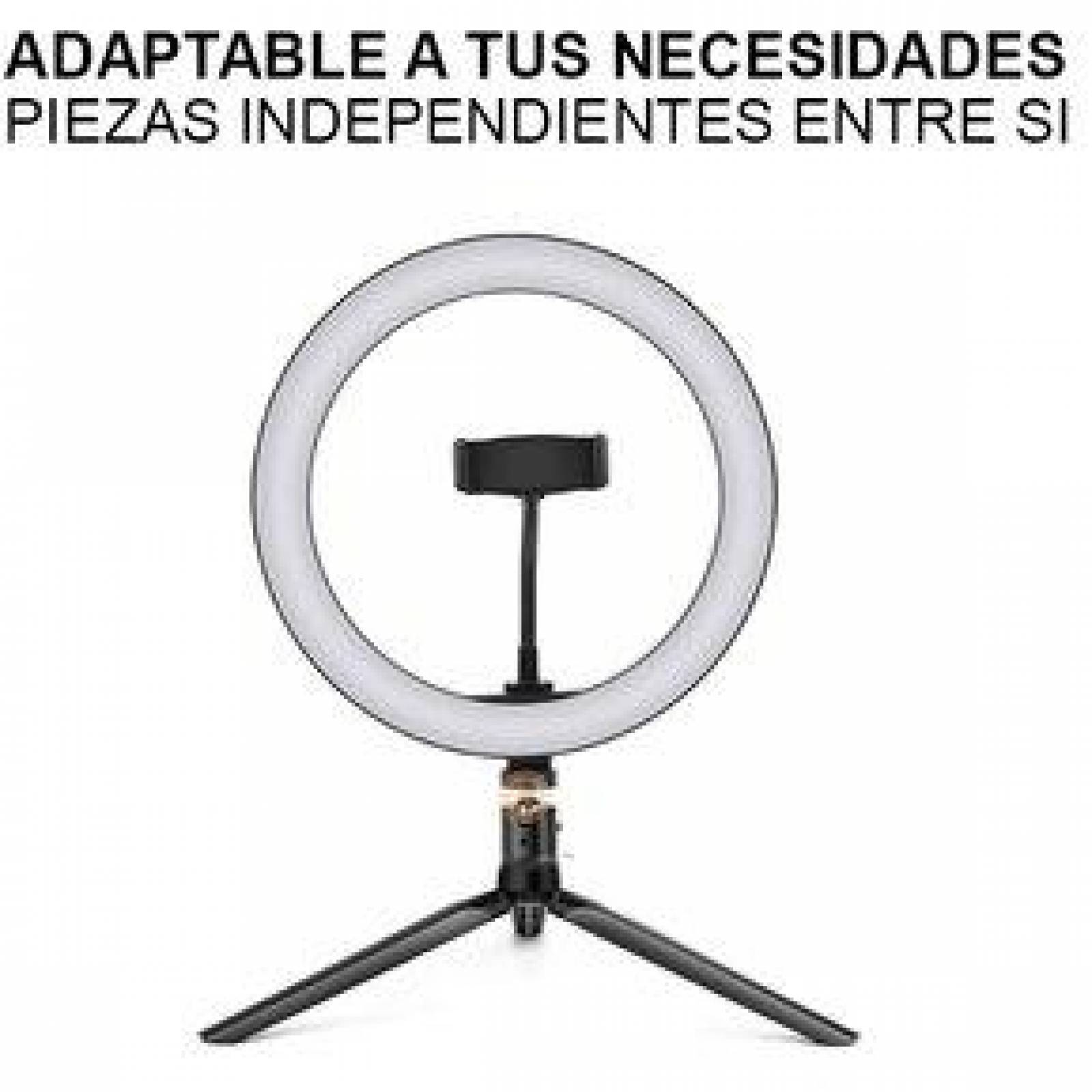 Tripie Lampara Aro de Luz Led para Video y Foto Ajustable