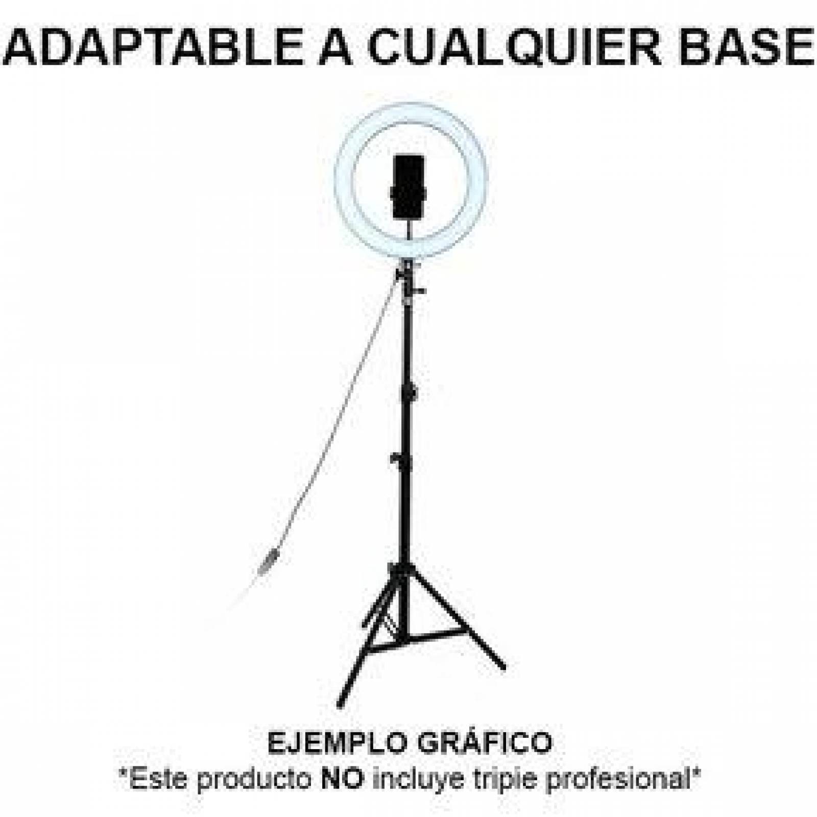 Tripie Lampara Aro de Luz Led para Video y Foto Ajustable