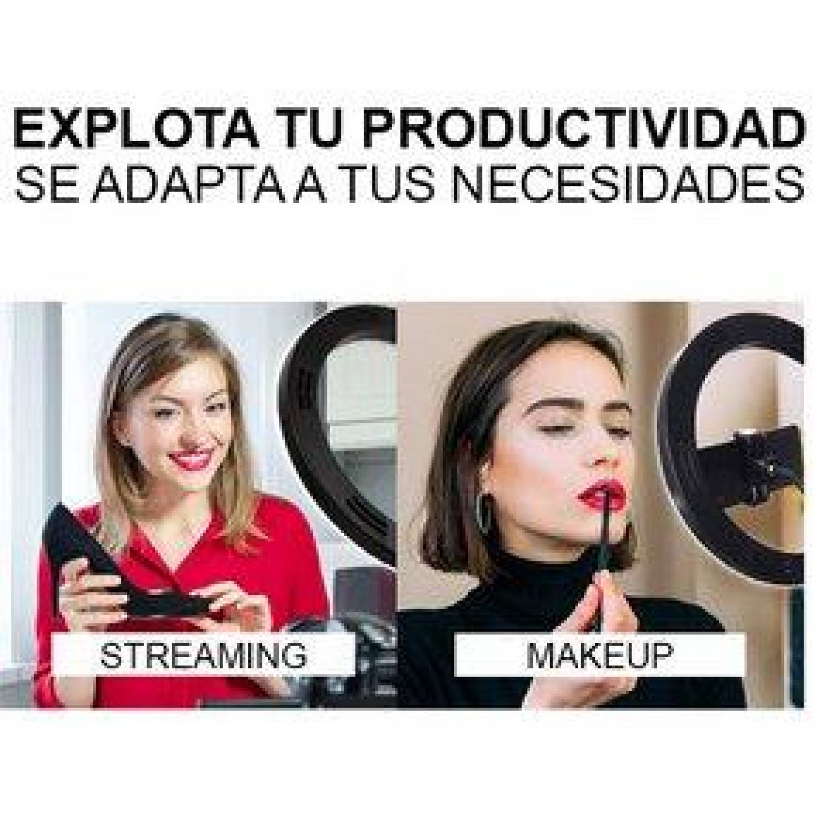 Tripie Lampara Aro de Luz Led para Video y Foto Ajustable