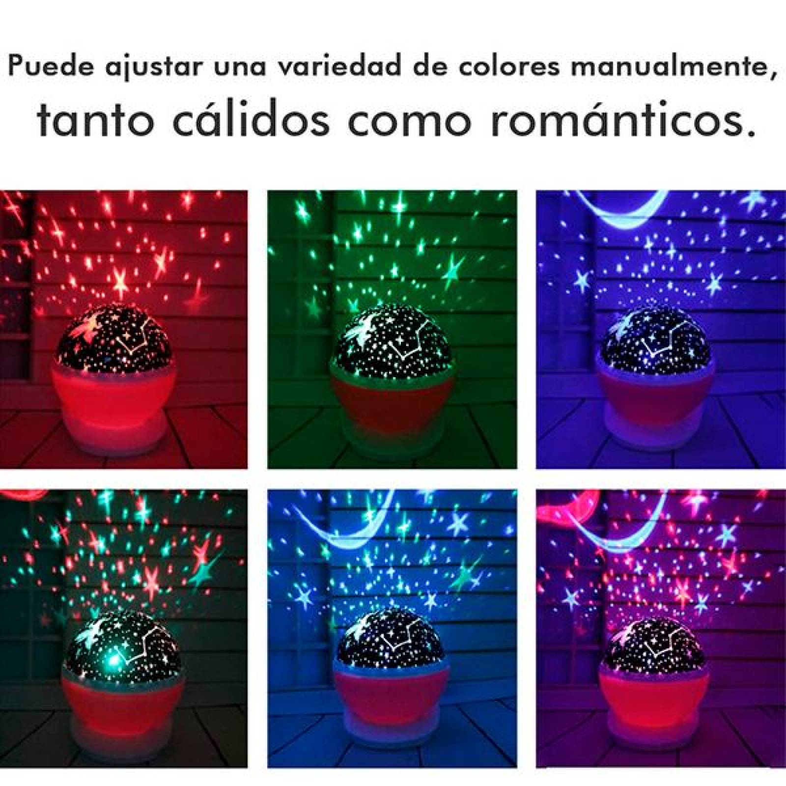 Lámpara Proyector De Estrellas Para Niños Luces Led, recamara Violeta