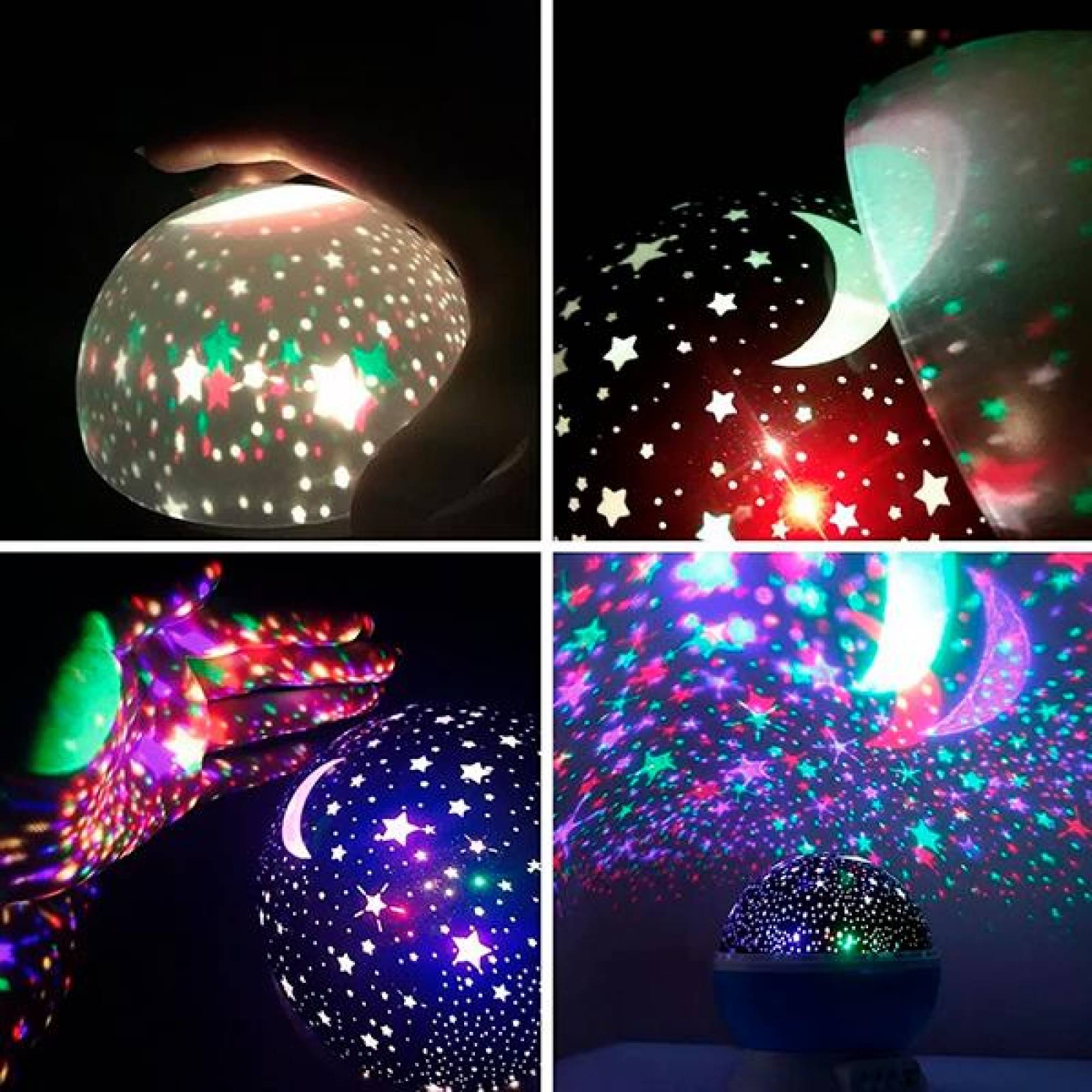 Lámpara Proyector De Estrellas Para Niños Luces Led, recamara Azul