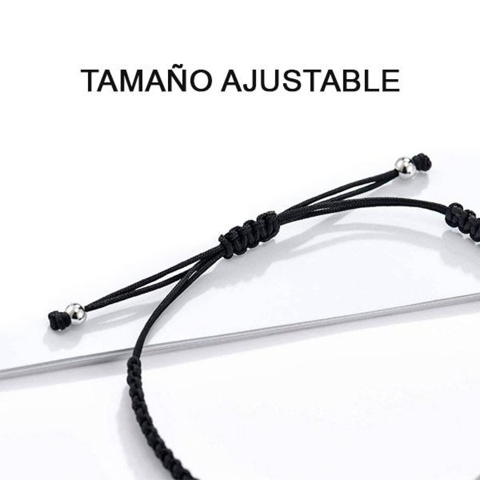 Pulseras para Pareja, Grabada, Diseño con Placa y Tejida, Flexible, Resistente, Ajustable