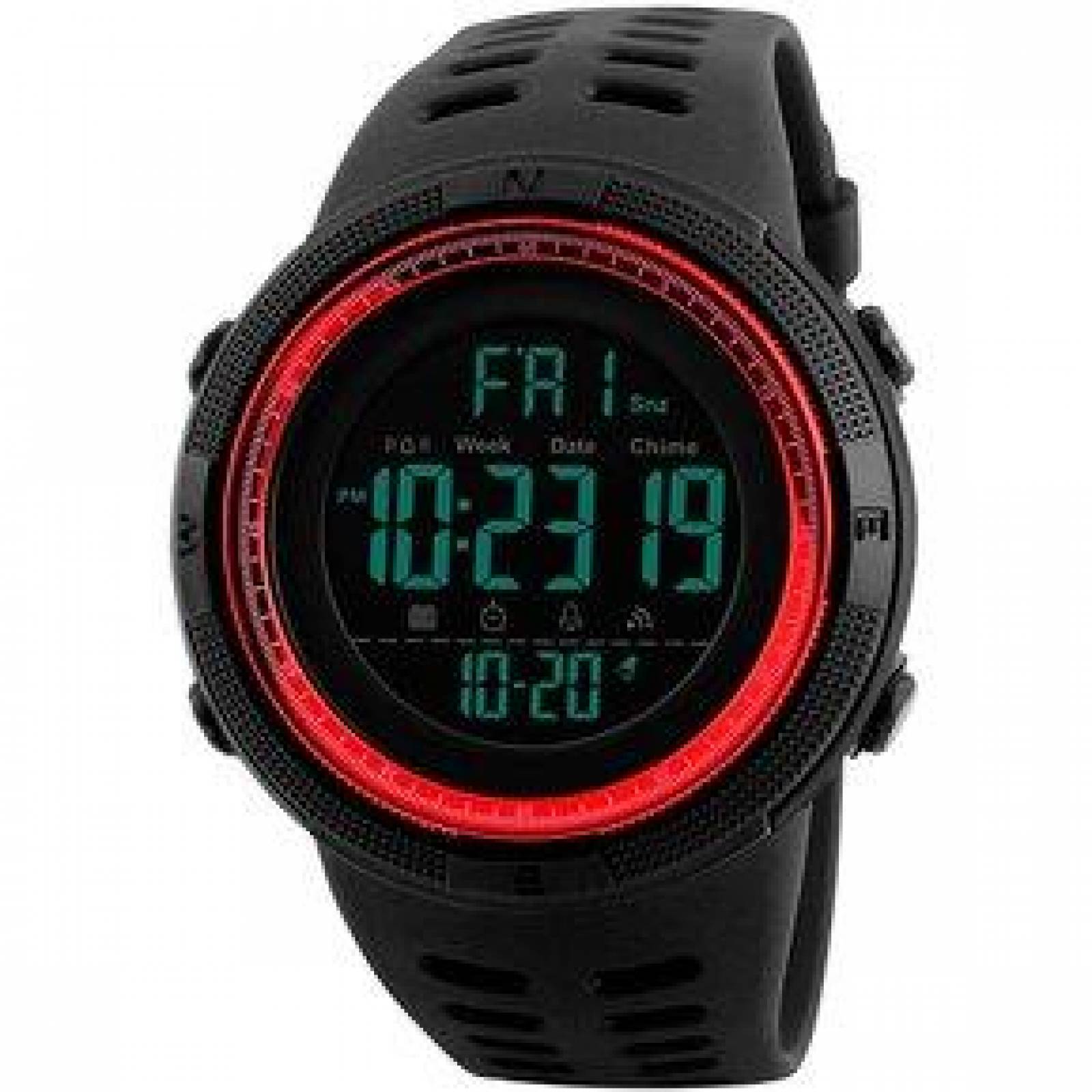 Reloj para Hombre, Deportivo, Digital, Correa Silicón, Ajustable 
