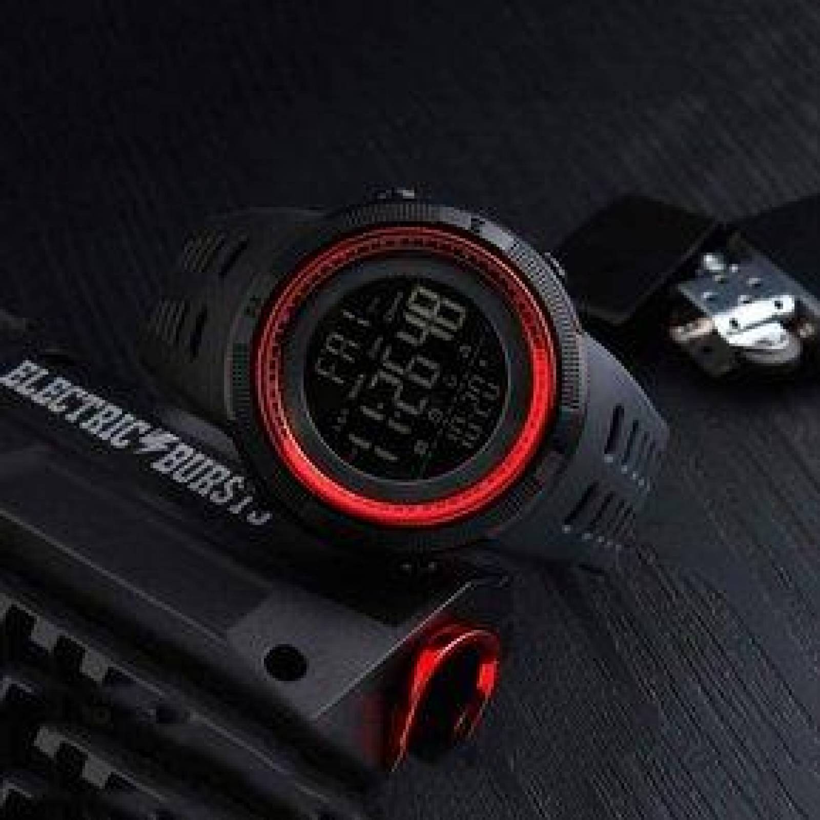 Reloj para Hombre, Deportivo, Digital, Correa Silicón, Ajustable 