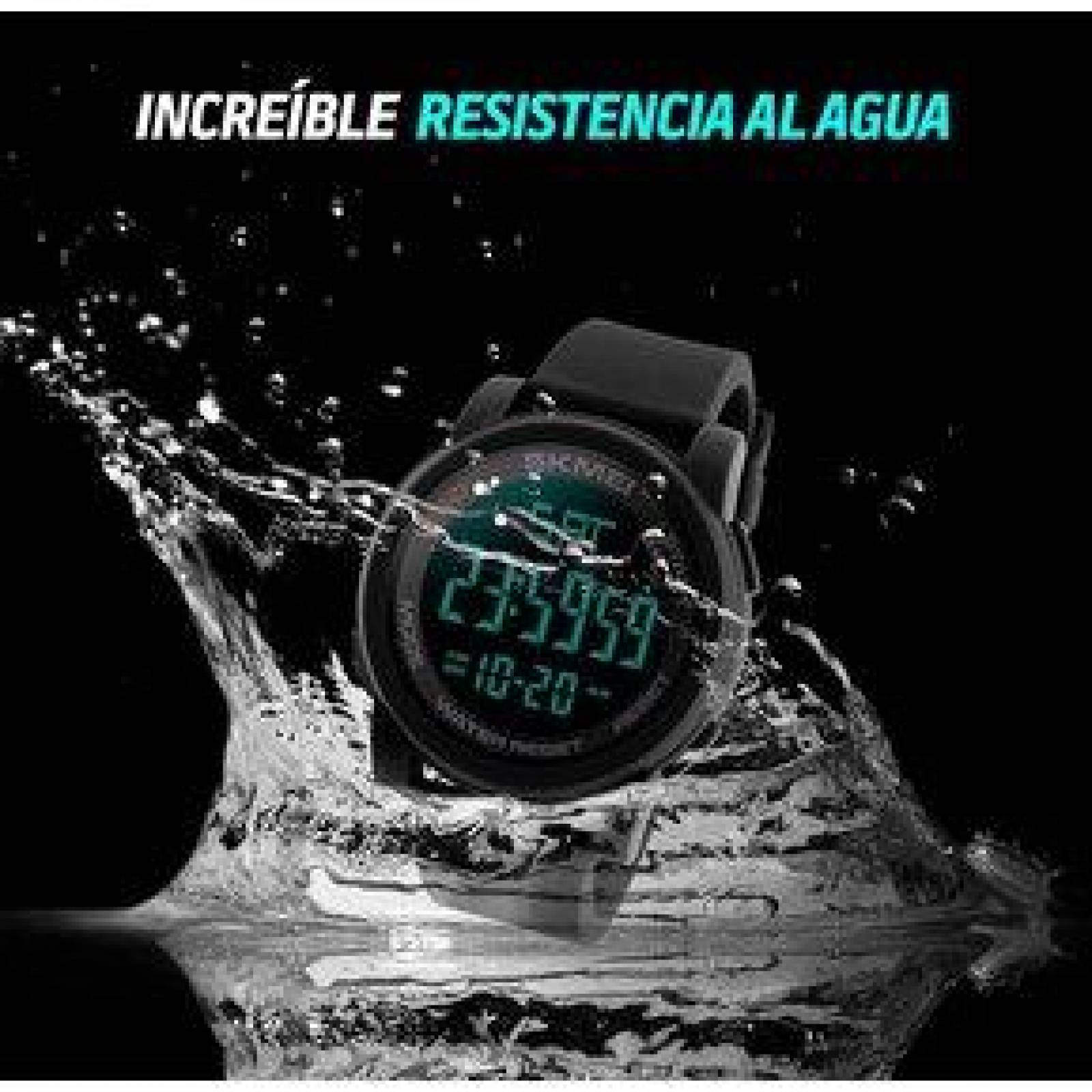 Reloj Digital Deportivo para Hombre con Luz LED y Broche de Hebilla 