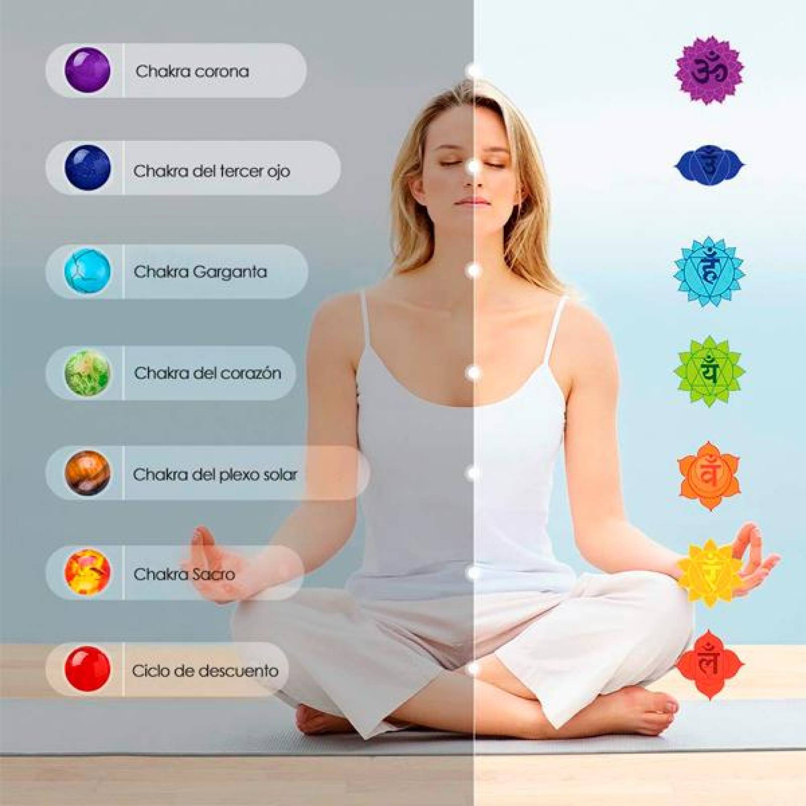 Pulsera de Colores Unisex 1 Pieza, de Elástico, con Piedra Volcánica, Alineación de Chakras 