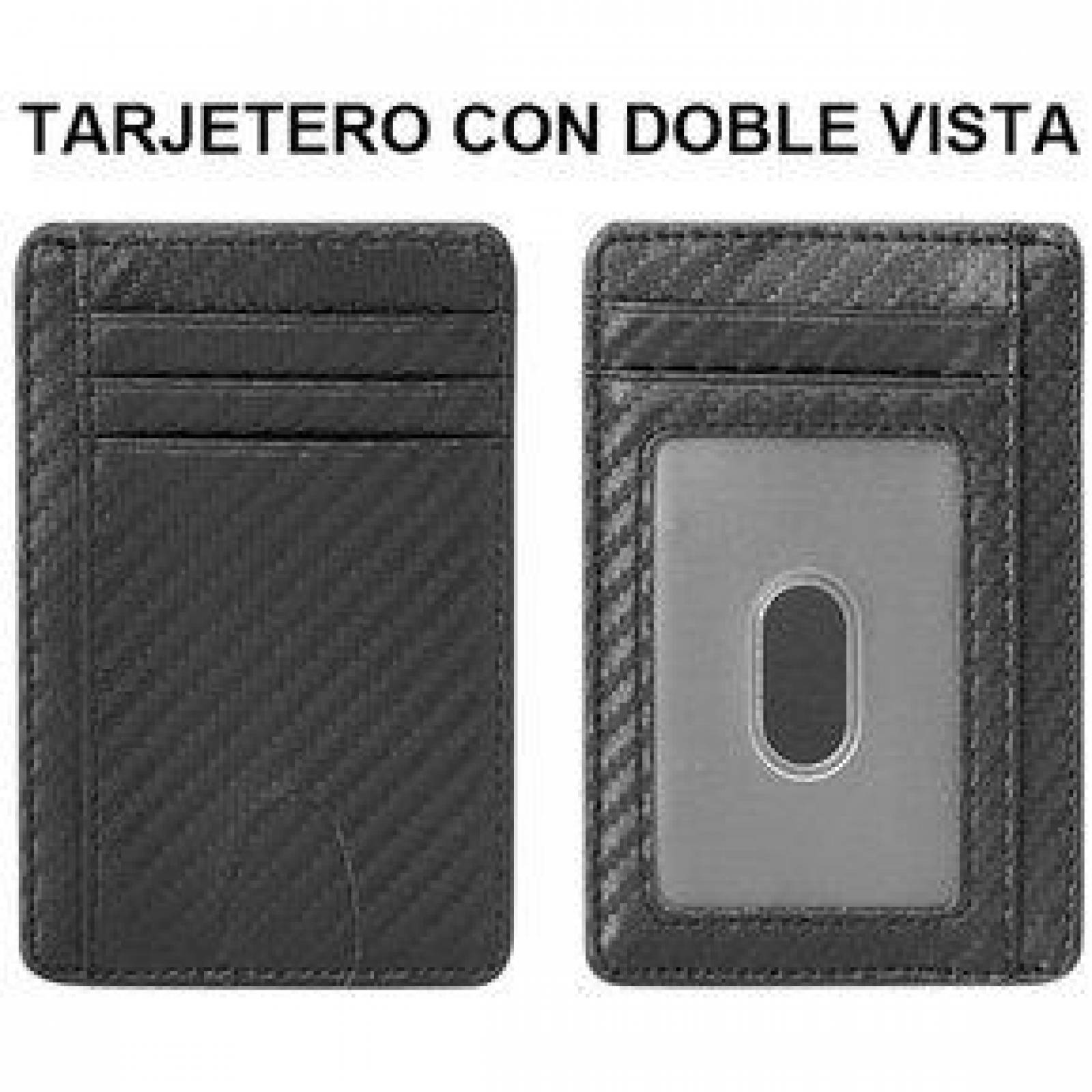 Tarjetero para Hombre Cartera Bloqueo RFID Evita Clonación Ultra Delgado