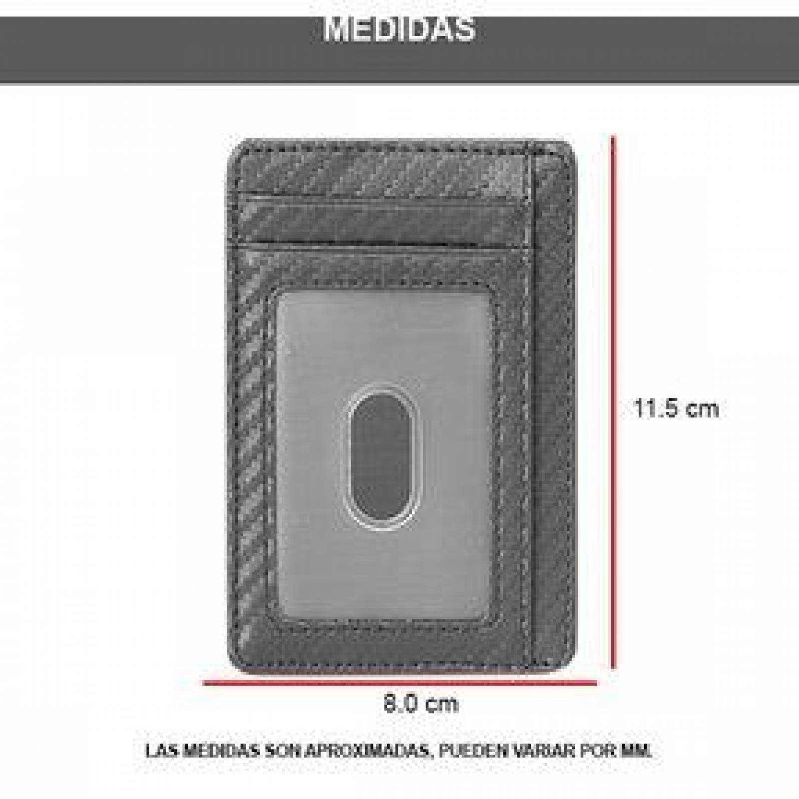 Tarjetero para Hombre Cartera Bloqueo RFID Evita Clonación Ultra Delgado