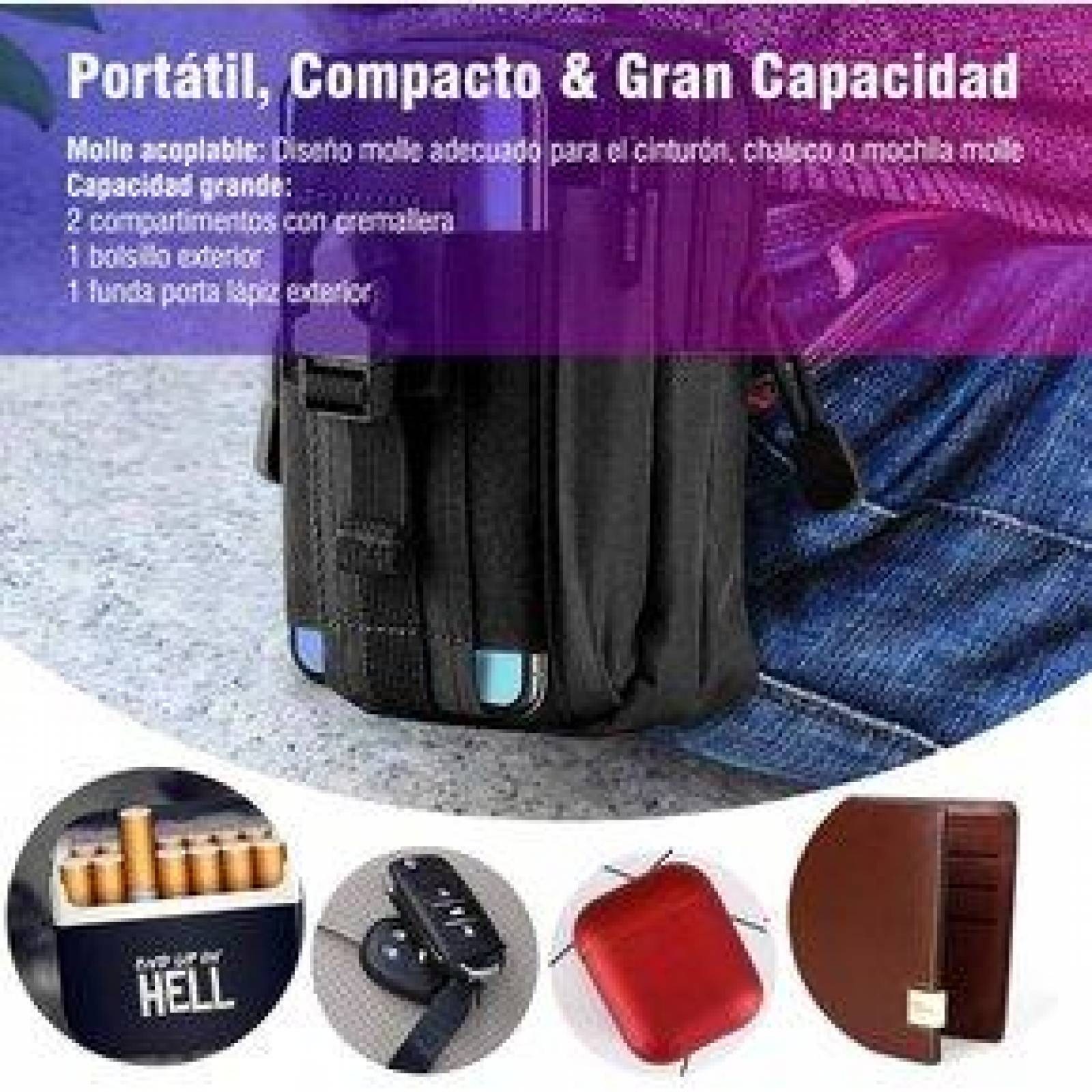 Cangurera Táctica para Hombre Compartimentos para Artículos Personales 