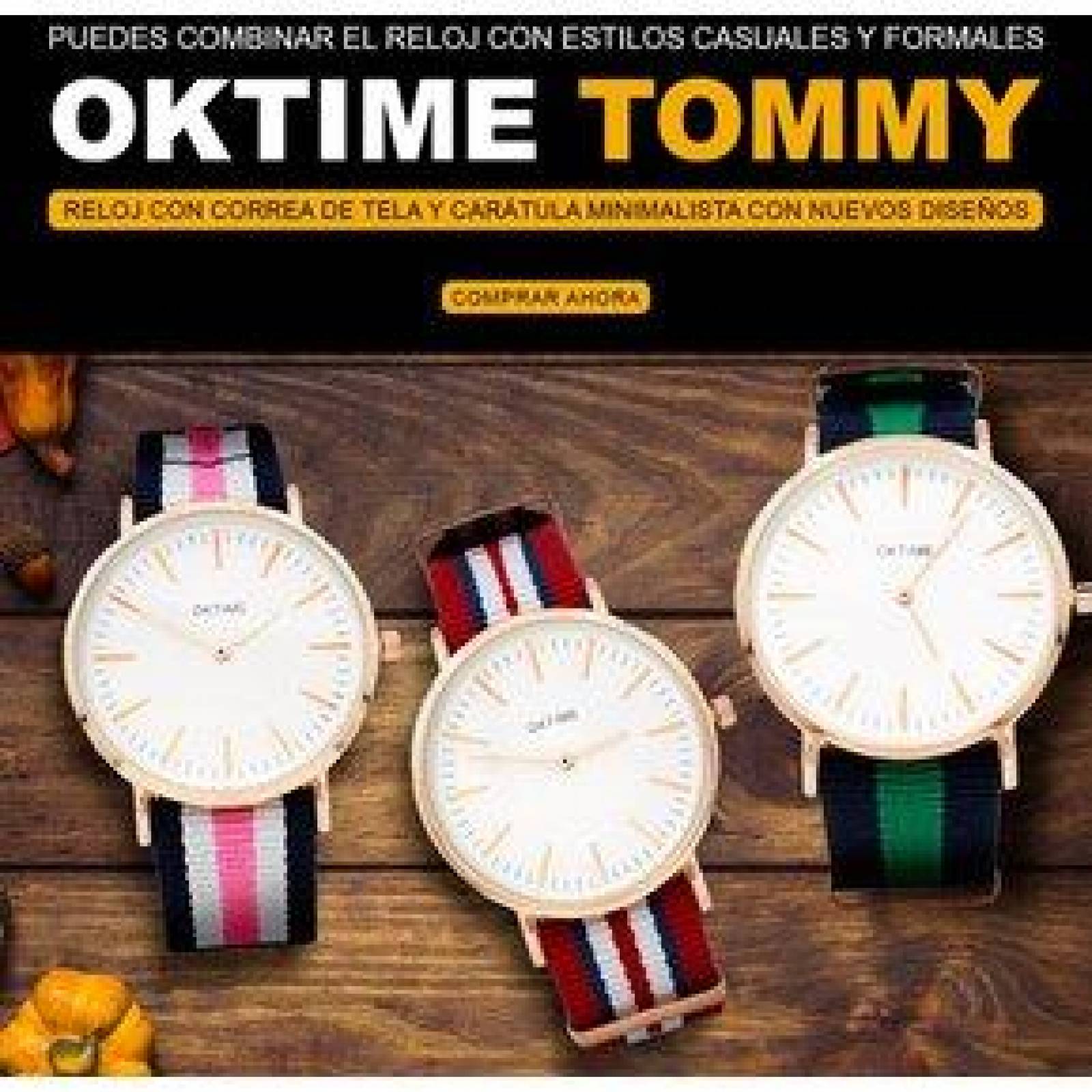 Reloj Análogo Carátula Minimalista Correa Ajustable Antirrayaduras 