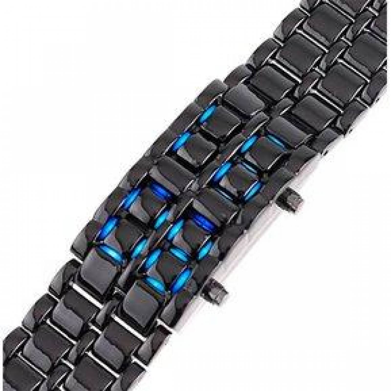 Reloj para Hombre Binario con Luz Led Estilo Samurai Casual Retro 