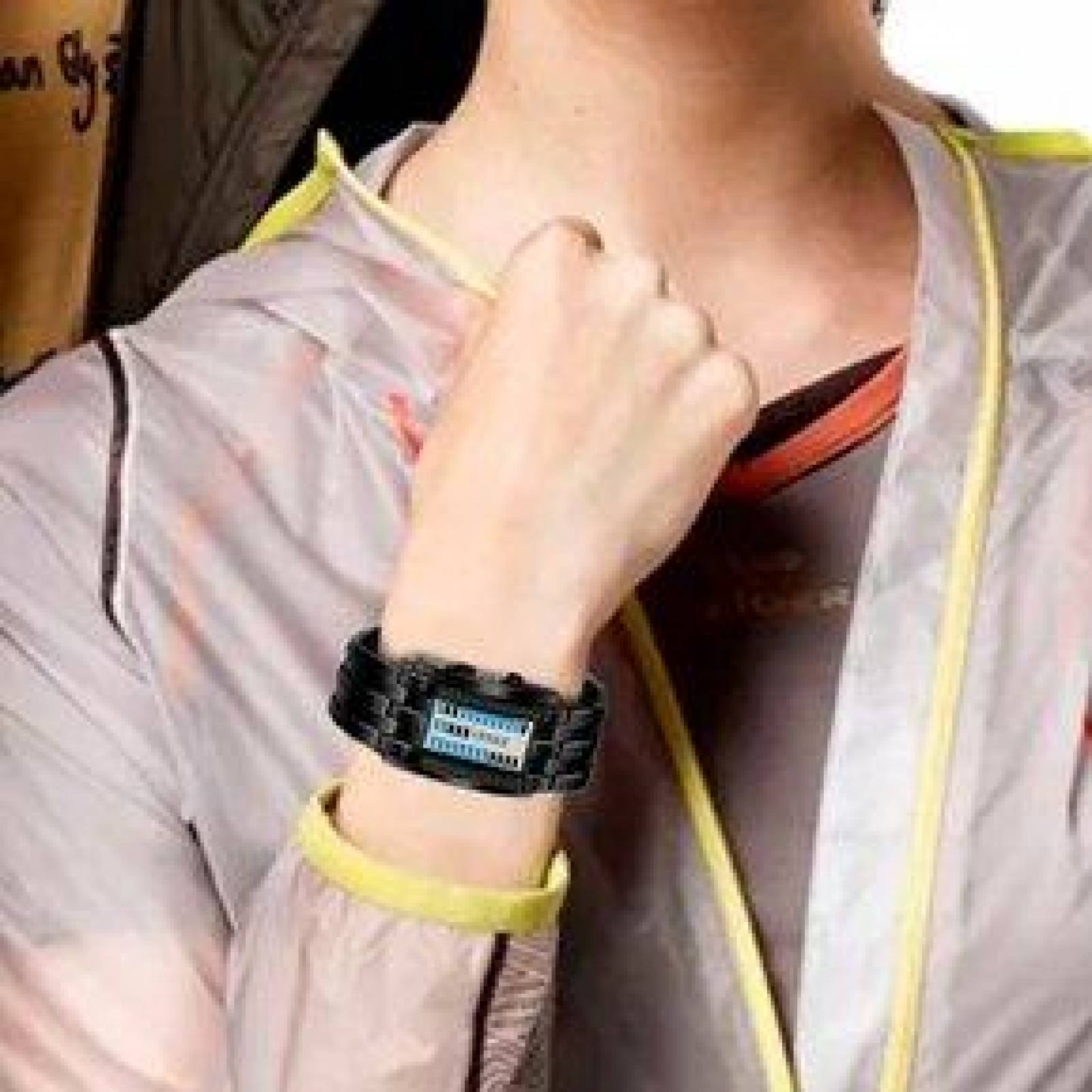 Reloj Digital para Mujer Binario Extensible de Acero Inoxidable 