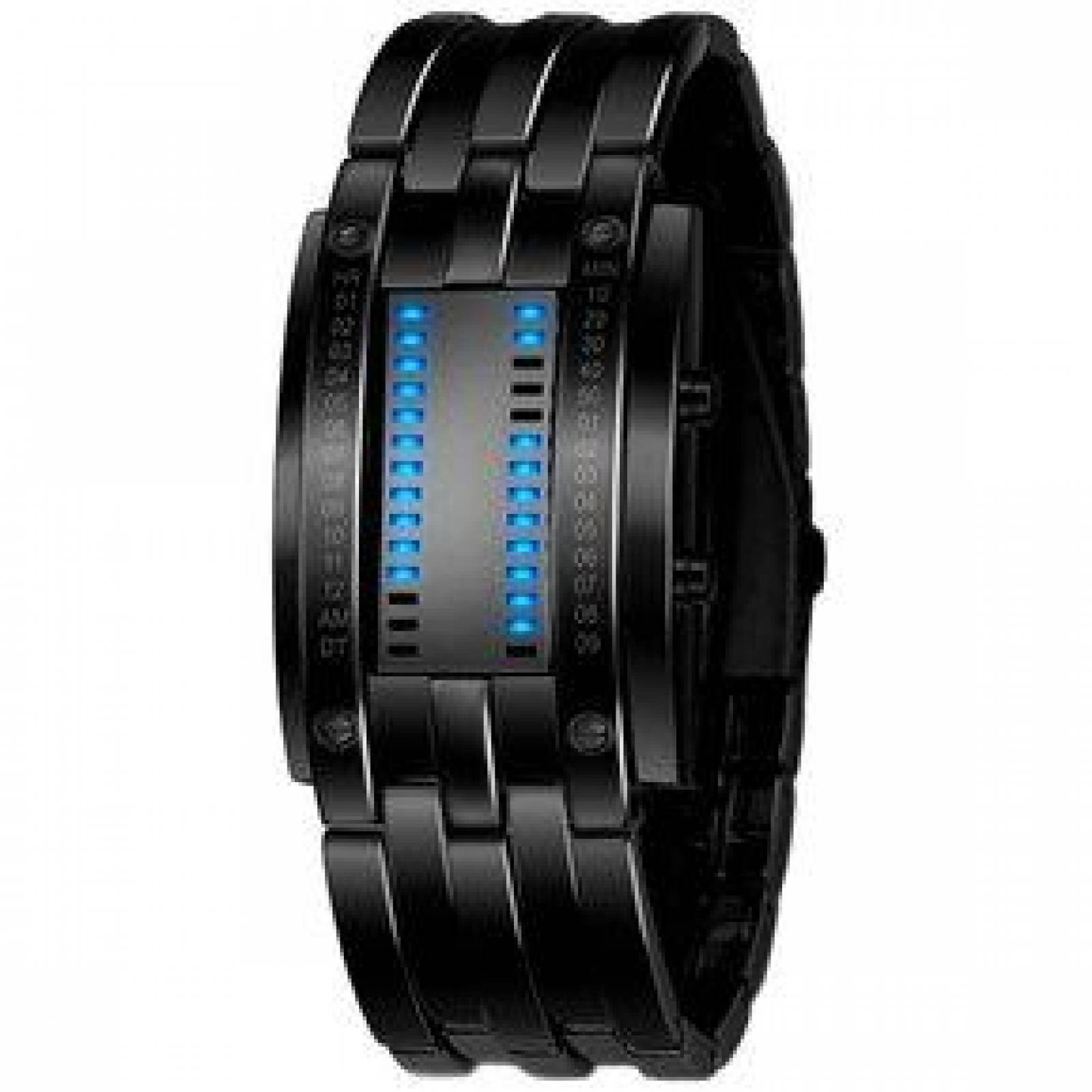 Reloj Digital para Hombre Binario Extensible de Acero Inoxidable 