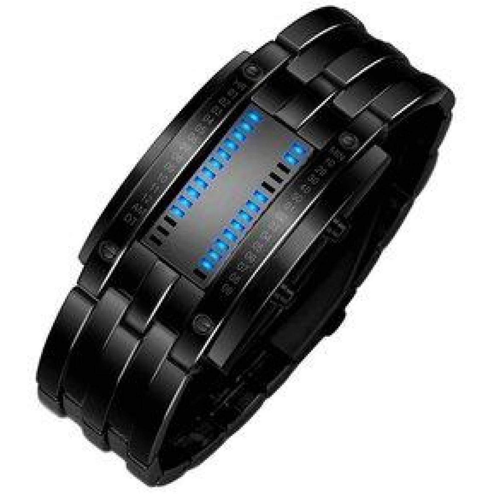 Reloj Digital para Hombre Binario Extensible de Acero Inoxidable 