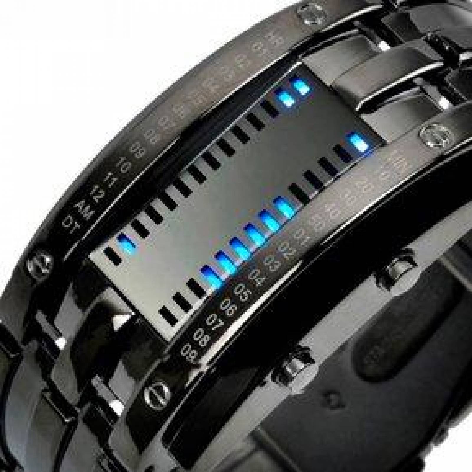Reloj Digital para Hombre Binario Extensible de Acero Inoxidable 