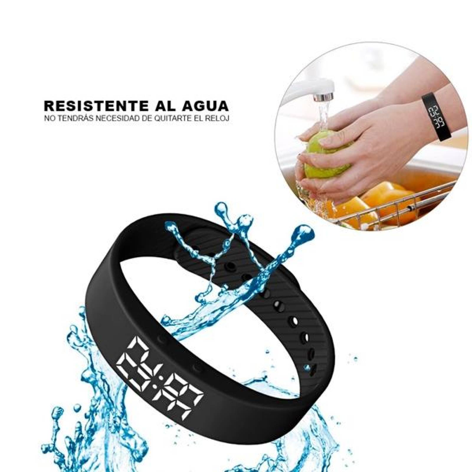 Reloj Pulsera, Fit Band, Carga USB, Fitness, Contador de Calorías, Pasos, Distancia, Calendario, Neg 
