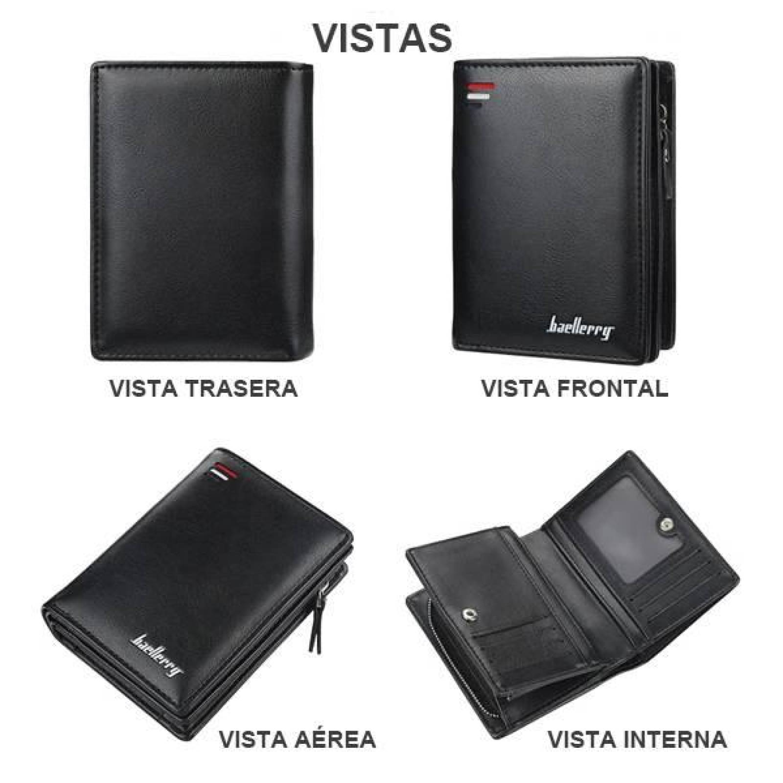 Cartera - tarjetero con cierre elastico hombre kronos - Librería Amarilla