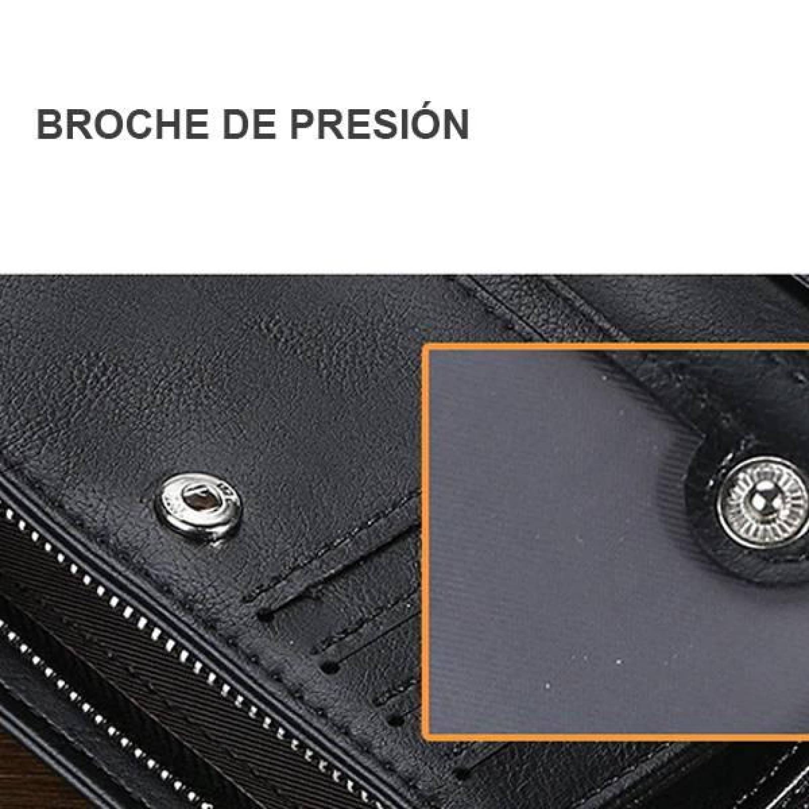 Cartera, Tarjetero, Unisex, Con Cierre, Amplio Espacio, Broche Iman 