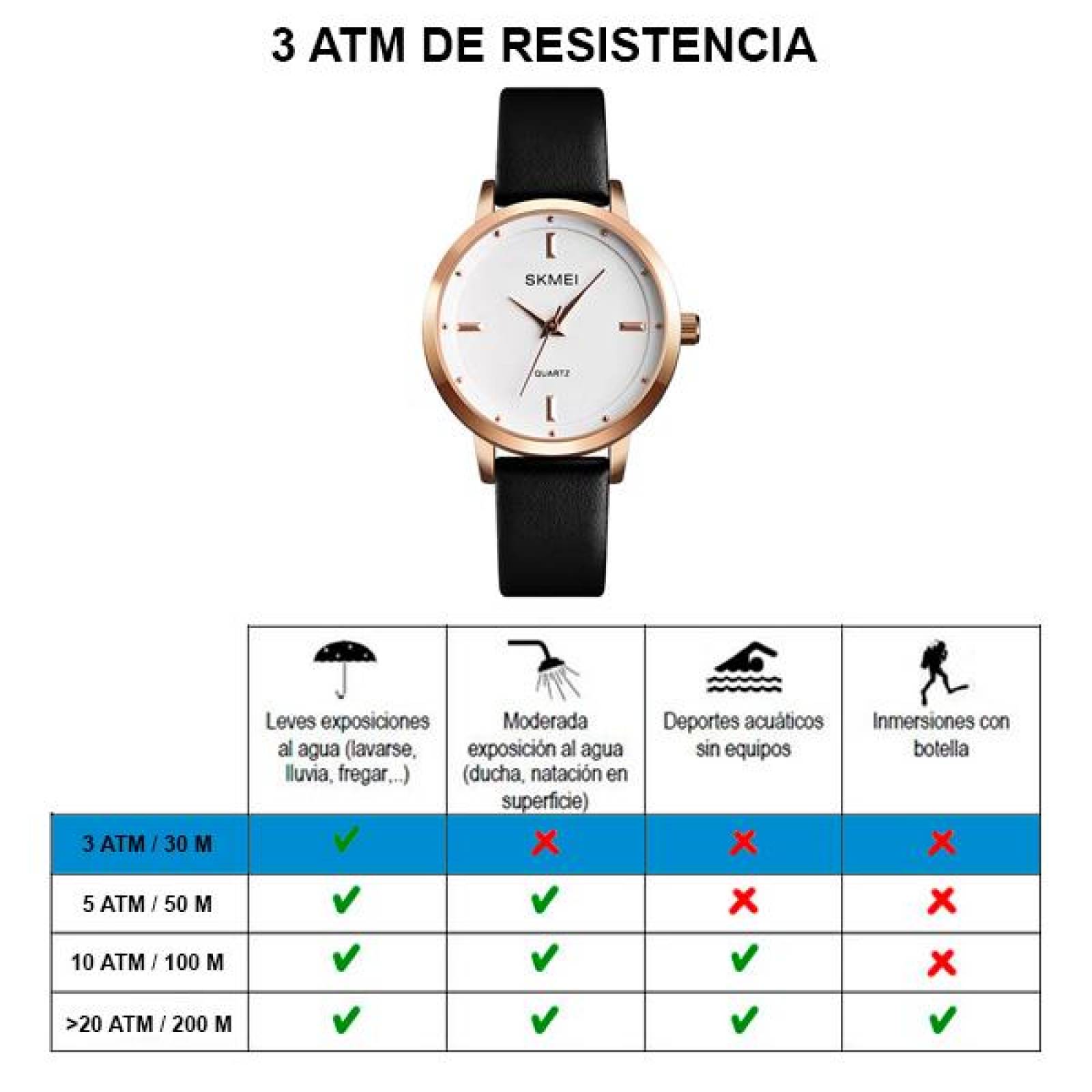 Reloj para Mujer Análogo, Detalle en Indicadores, Correa Ajustable a la Muñeca, Diseño Minimalista,  