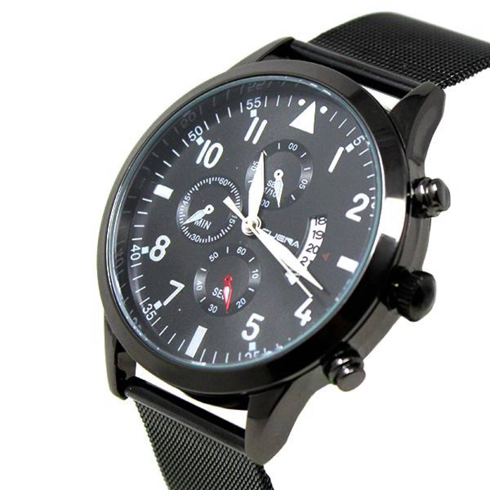 Reloj de Pulsera para Hombre, Análogo, Ejecutivo, Exclusivo, Moderno, Fechador, Extensible de Acero  