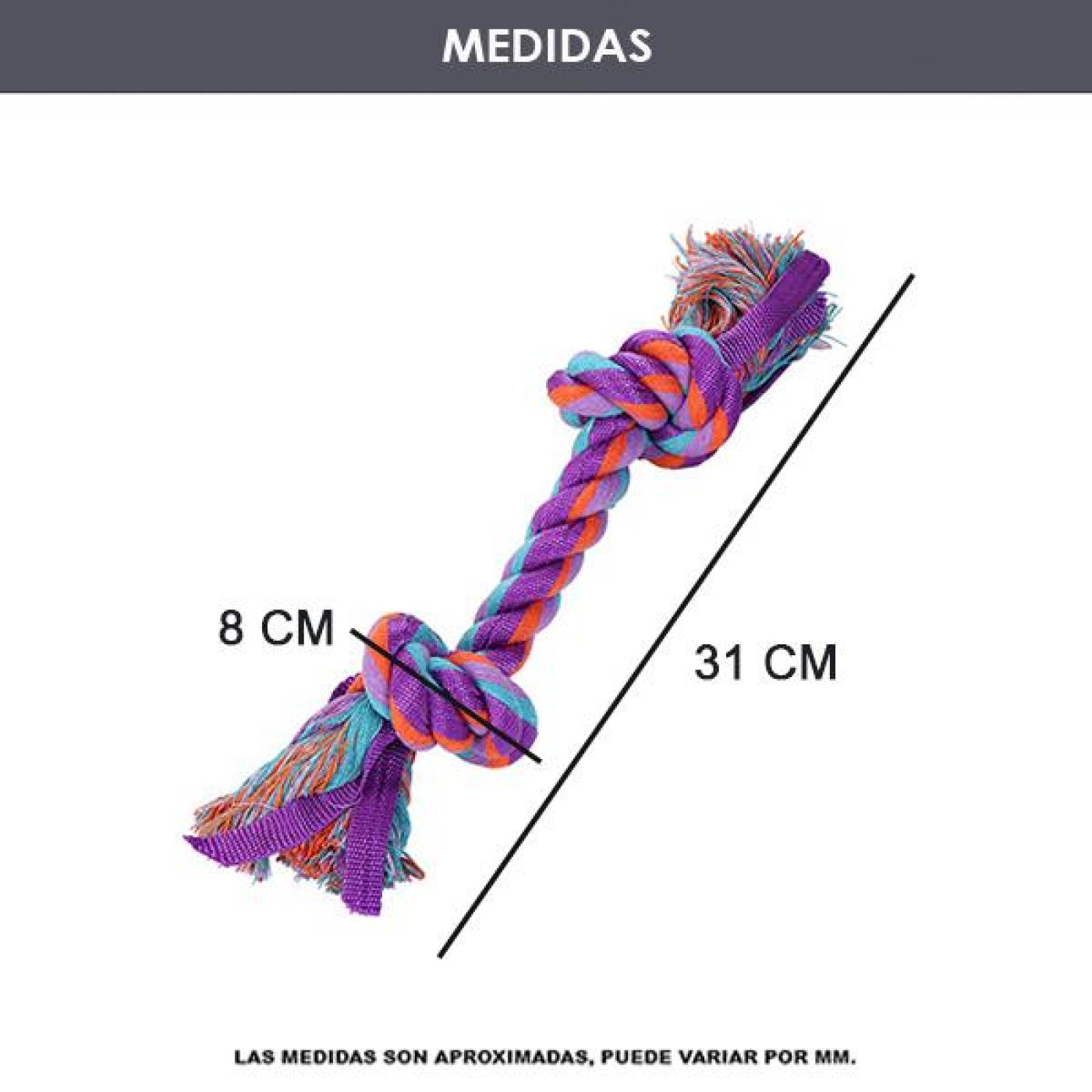 Juguete de Cuerda para Perros, Entrena los dientes de su cachorro, Evita el aburrimiento y Alivia el 