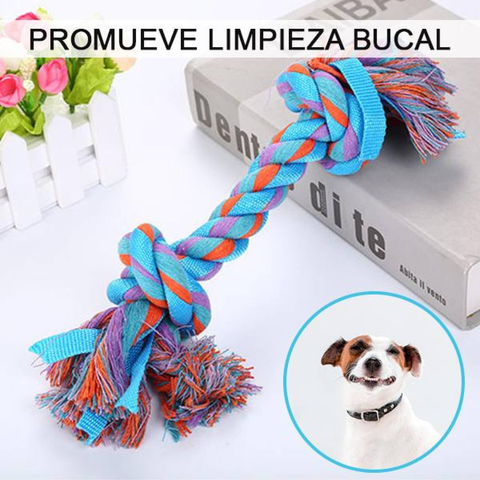 Juguete de Cuerda para Perros, Entrena los dientes de su cachorro, Evita el aburrimiento y Alivia el 